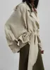 Simona Short Trench - Cement sold by Frankie Shop