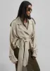 Simona Short Trench - Cement sold by Frankie Shop