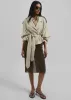 Simona Short Trench - Cement sold by Frankie Shop