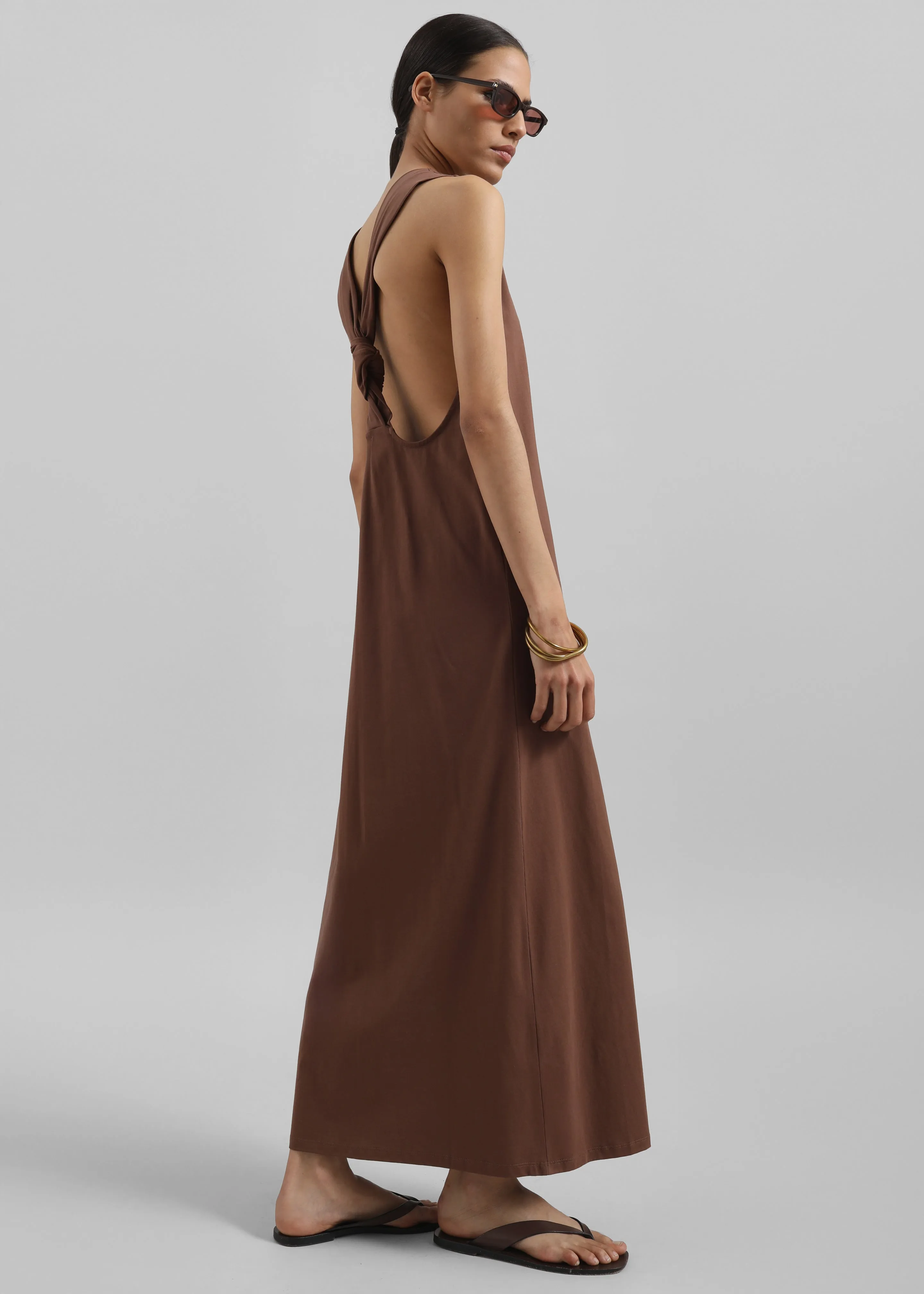 Loulou Studio Rayna Backless Dress - Wood sold by Frankie Shop