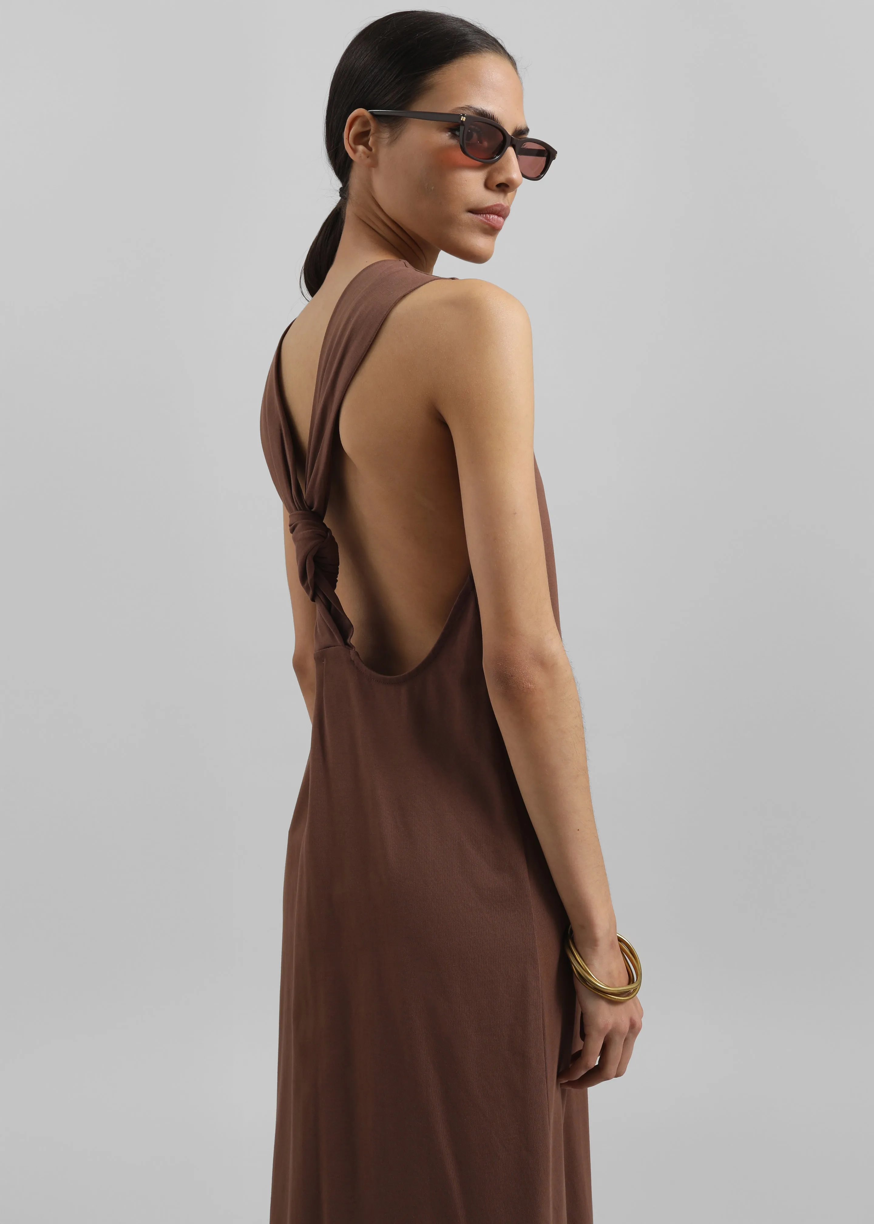 Loulou Studio Rayna Backless Dress - Wood sold by Frankie Shop product image thumbnail 3