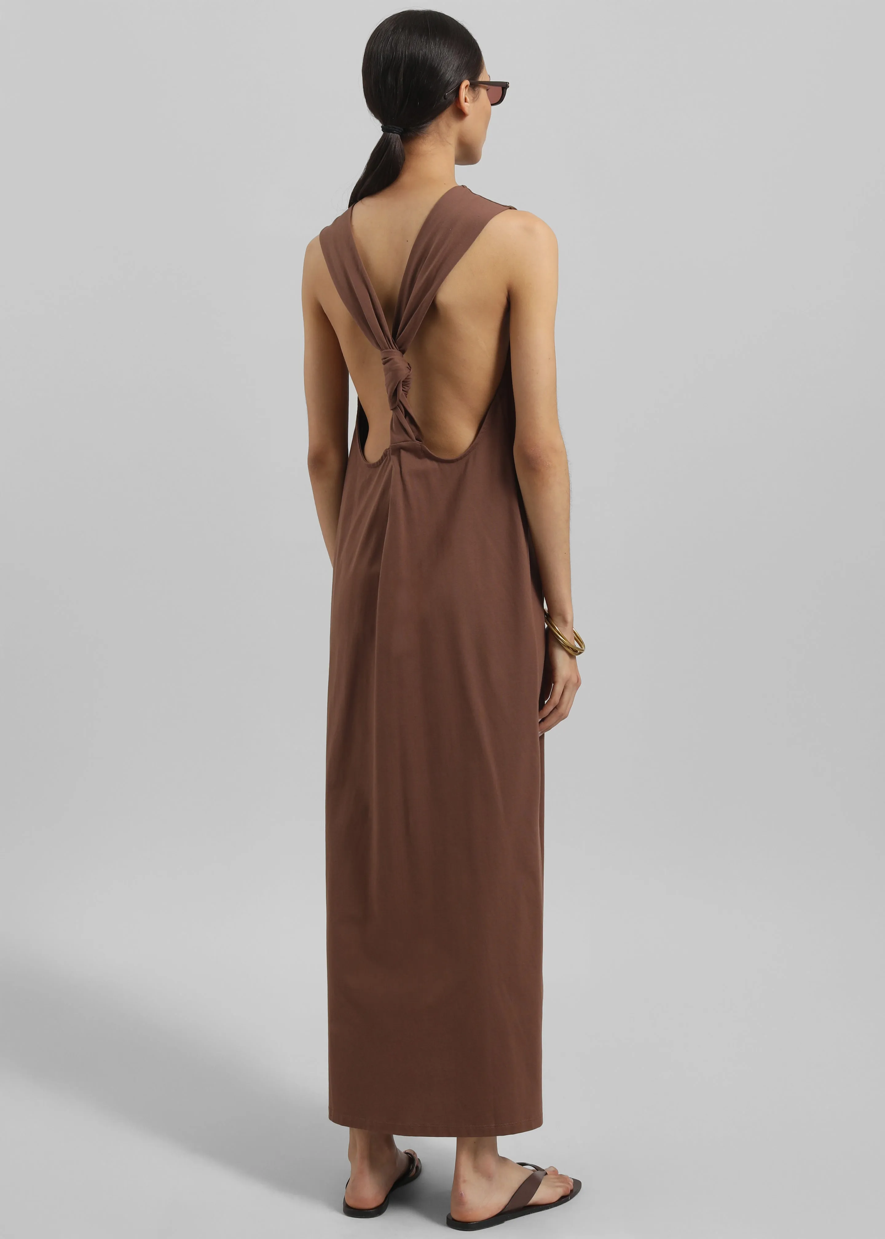 Loulou Studio Rayna Backless Dress - Wood sold by Frankie Shop product image thumbnail 5