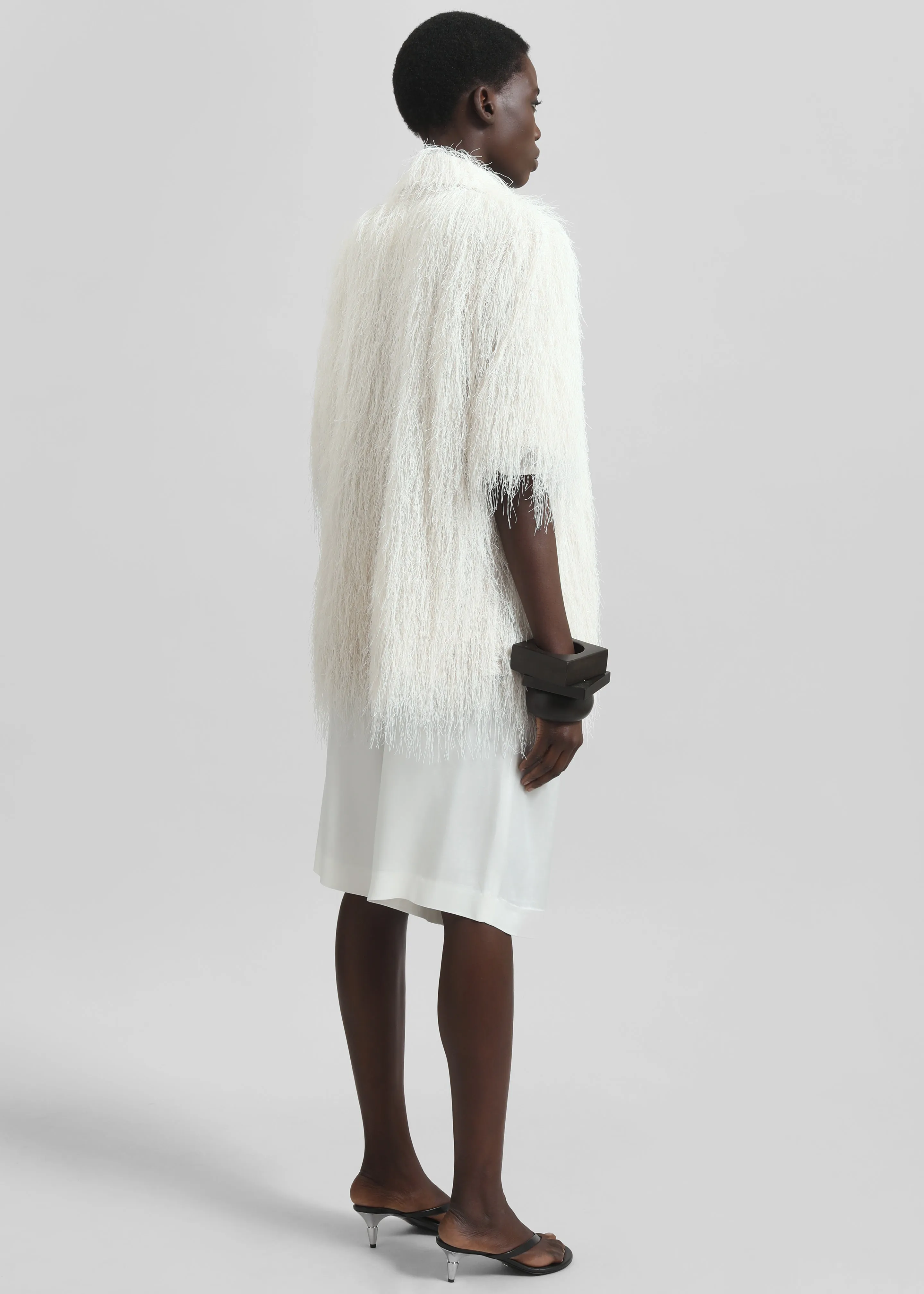 Paolina Fringed Shirt - White sold by Frankie Shop product image thumbnail 5