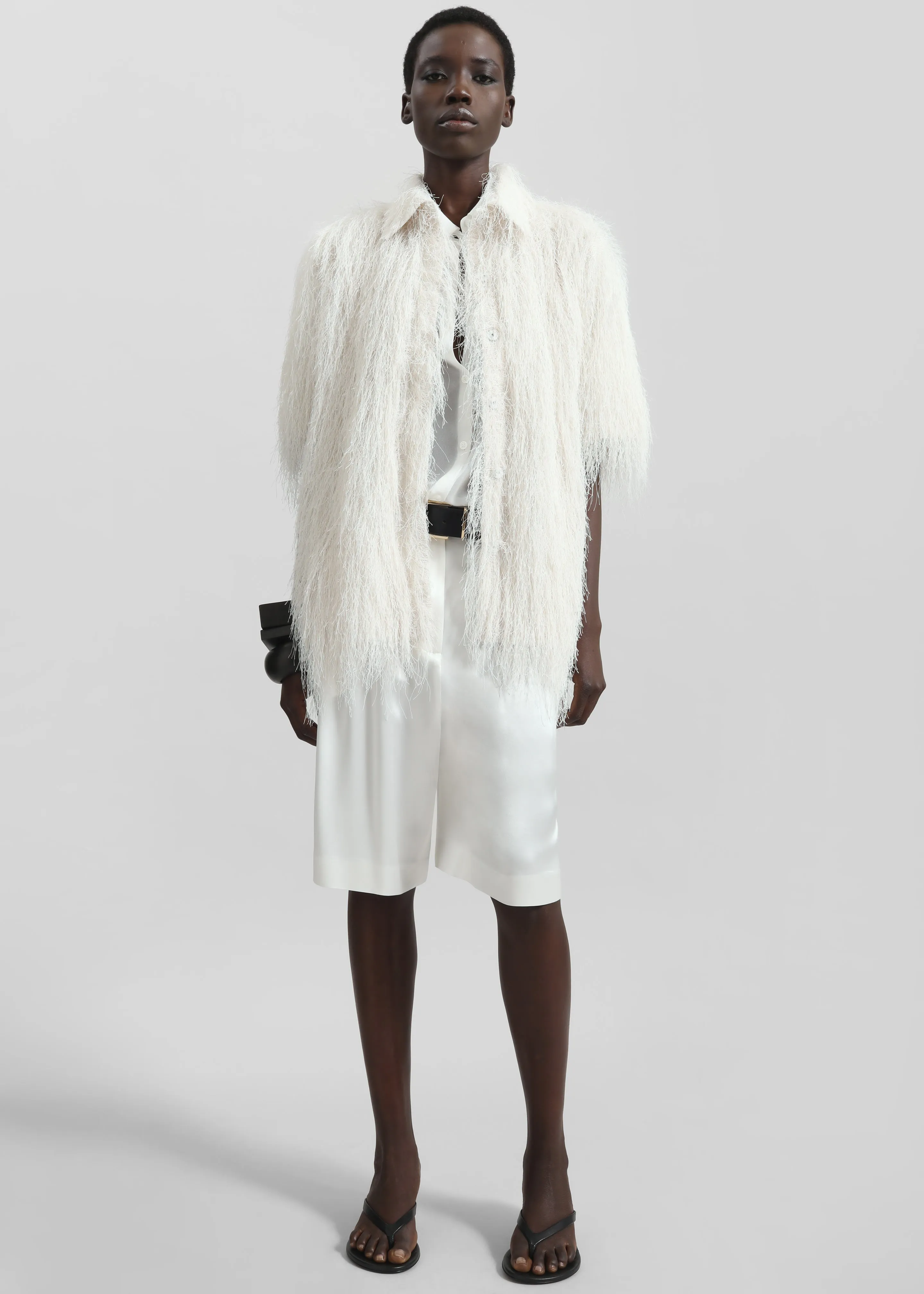 Paolina Fringed Shirt - White sold by Frankie Shop product image thumbnail 2