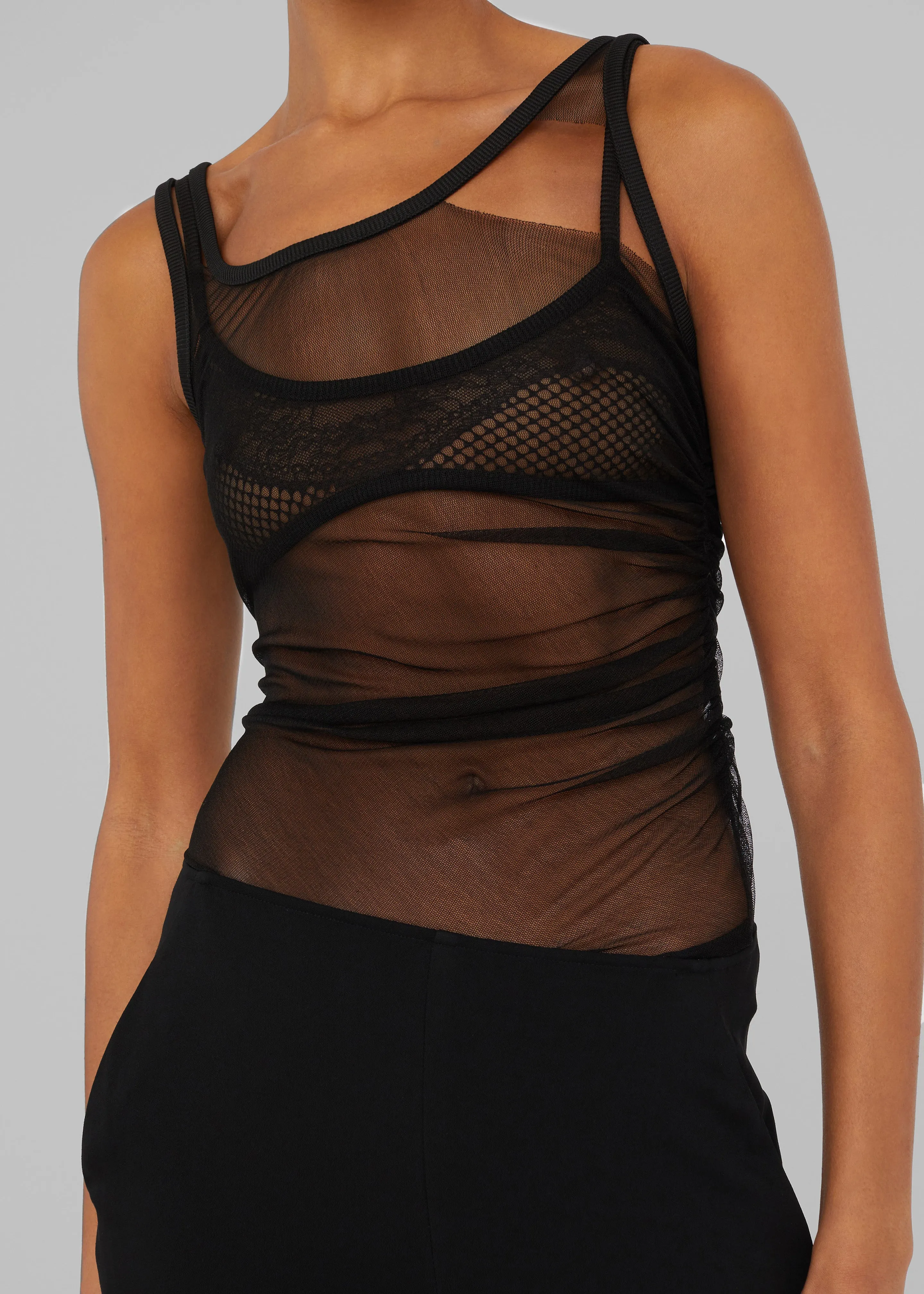 Christopher Esber Vacant Tulle Tank - Black sold by Frankie Shop