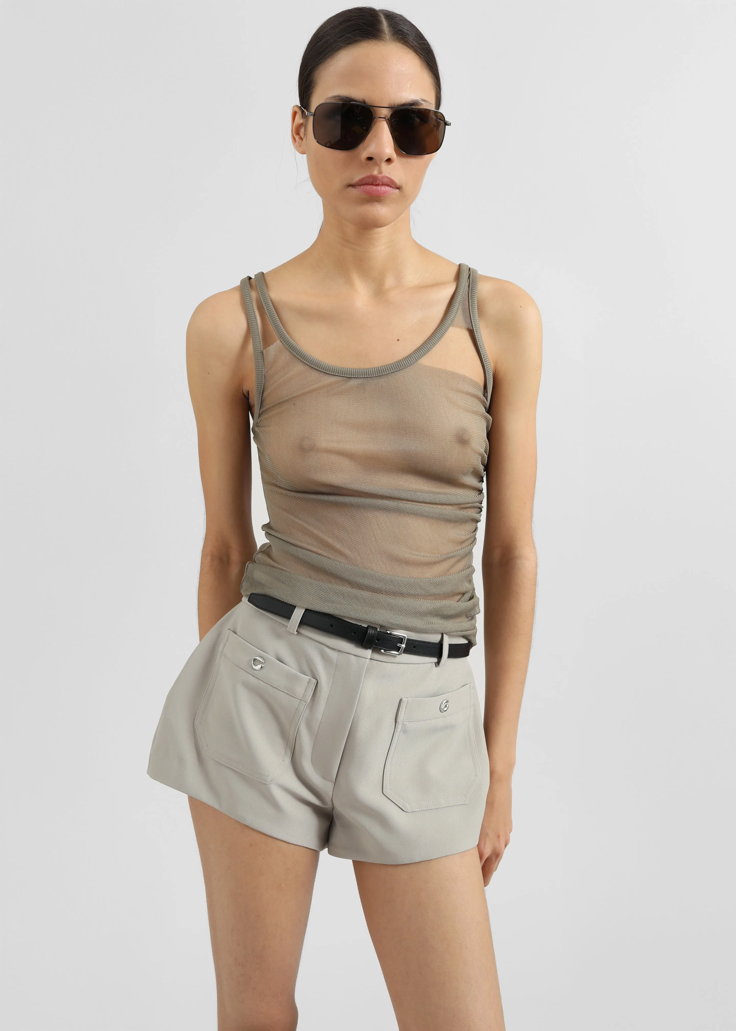 Christopher Esber Vacant Tulle Tank - Eucalypt sold by Frankie Shop product image thumbnail 3