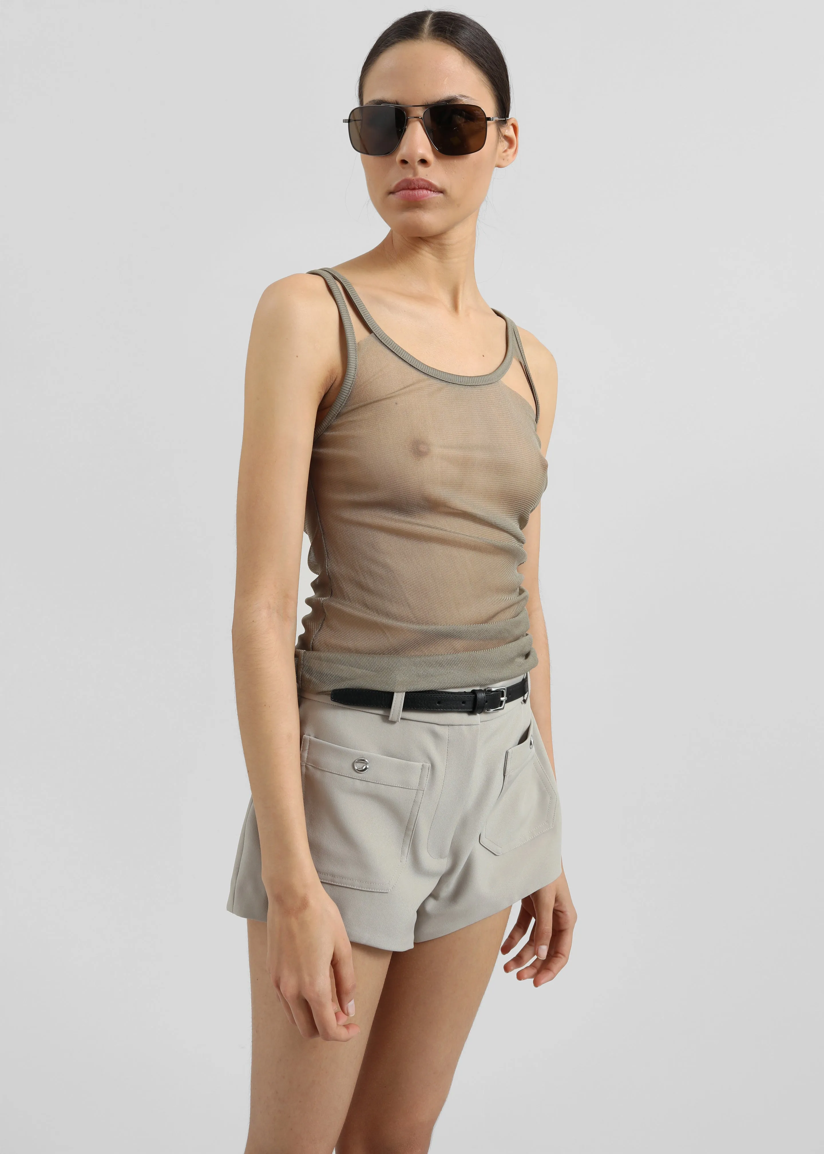 Christopher Esber Vacant Tulle Tank - Eucalypt sold by Frankie Shop product image thumbnail 4