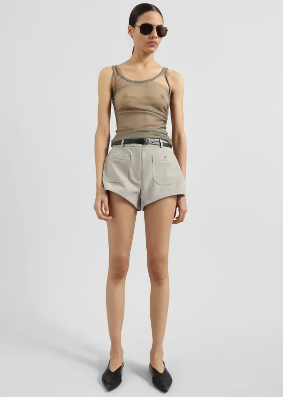 Christopher Esber Vacant Tulle Tank - Eucalypt sold by Frankie Shop