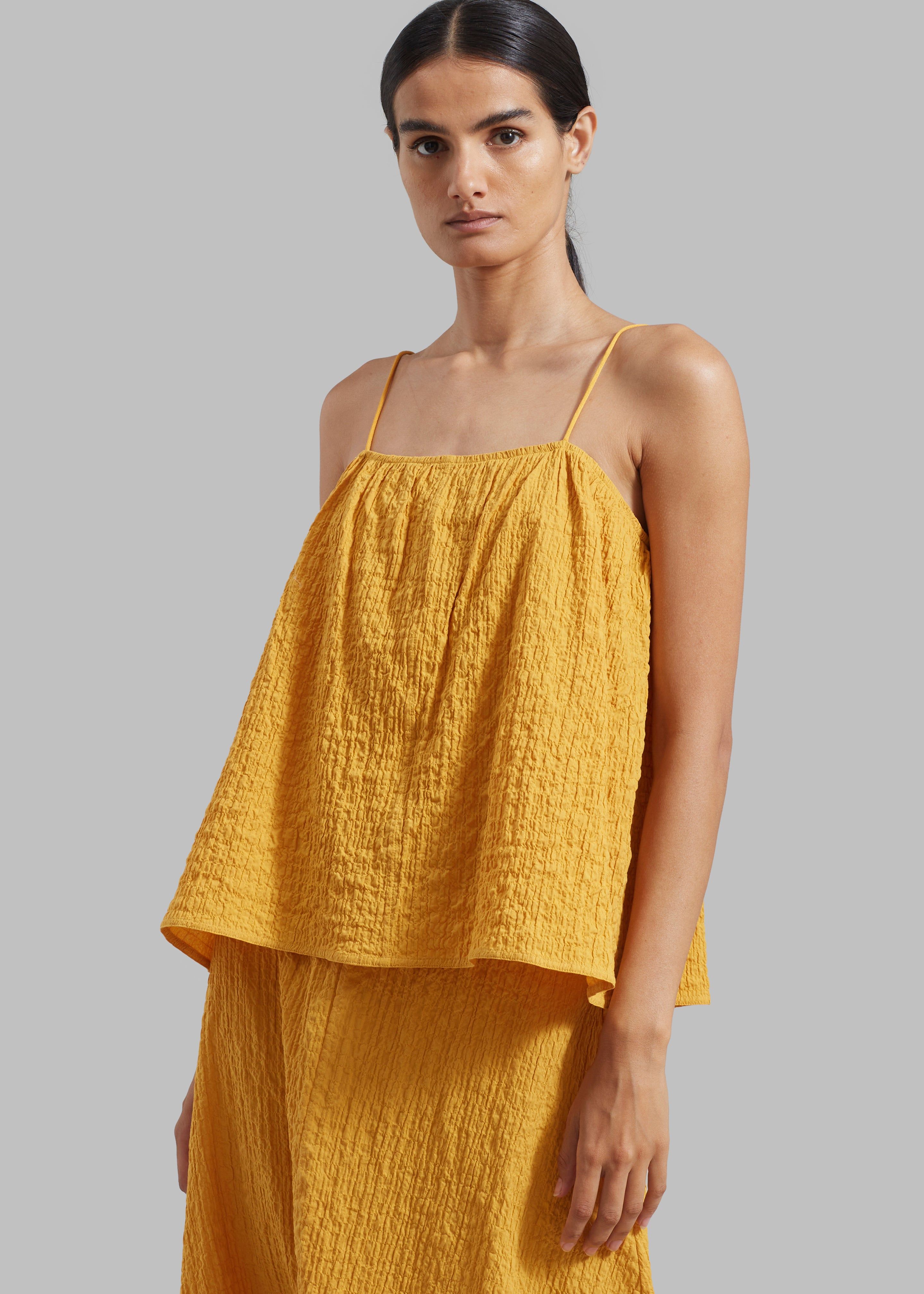 By Malene Birger Rosine Organic Cotton Top - Yellow Sunset sold by Frankie Shop
