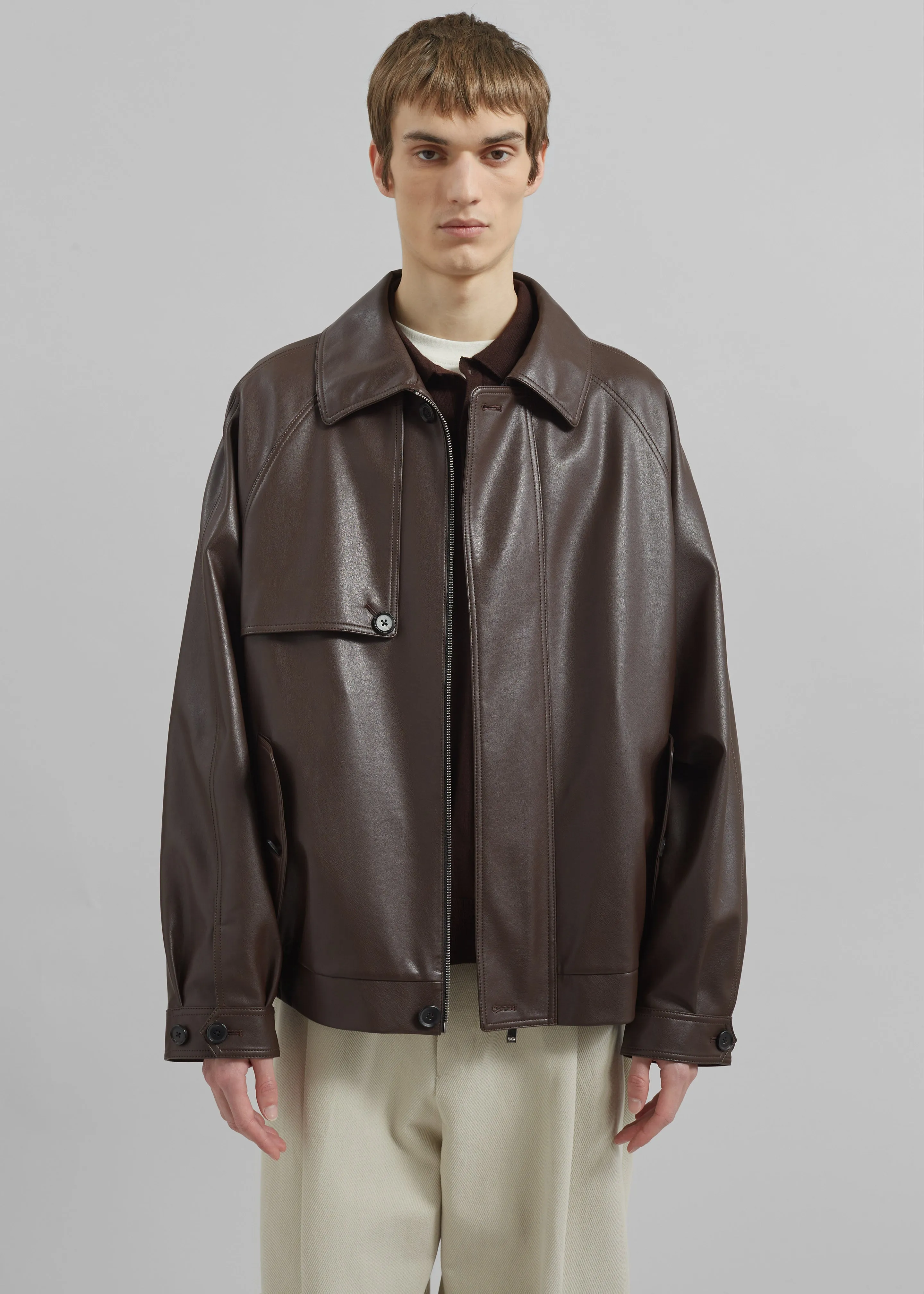 Roisin Faux Leather Jacket - Brown sold by Frankie Shop product image thumbnail 5