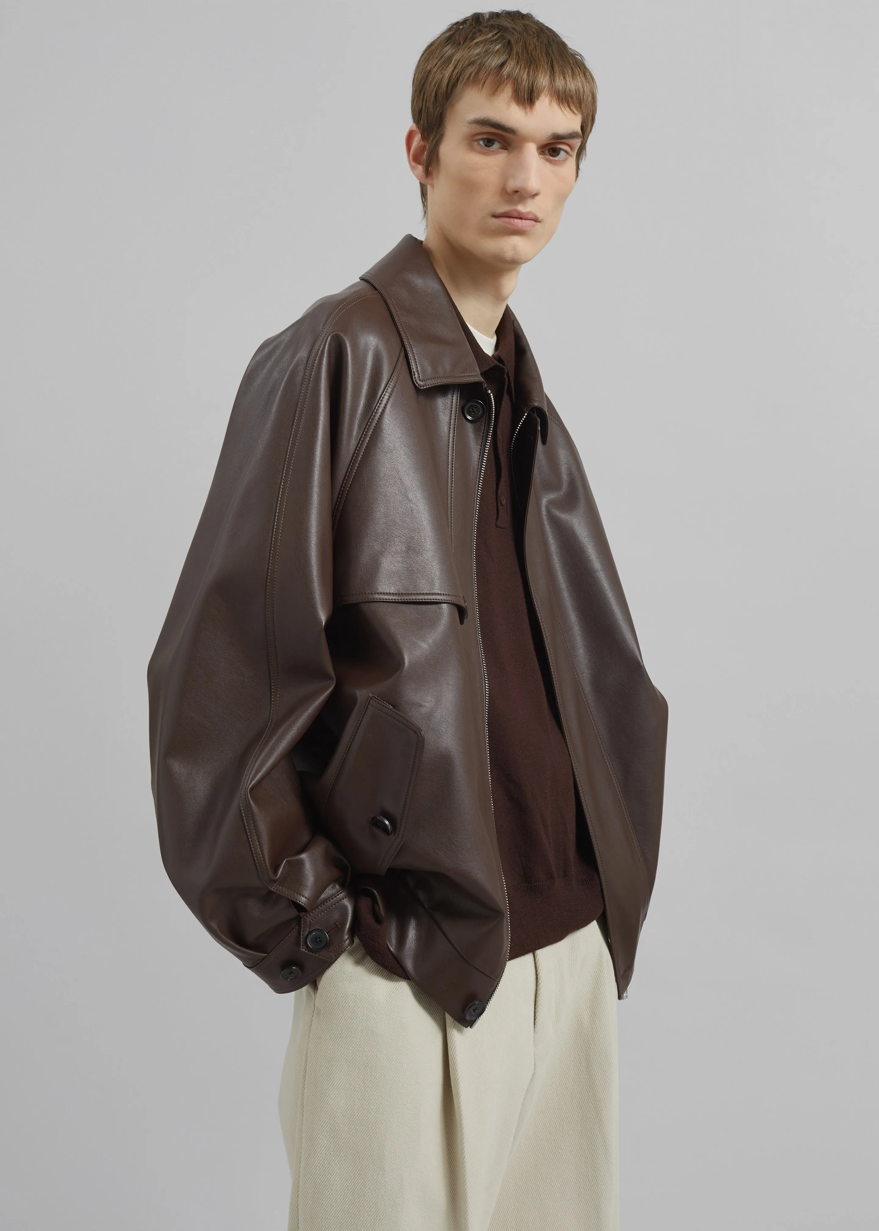 Roisin Faux Leather Jacket - Brown sold by Frankie Shop product image thumbnail 4