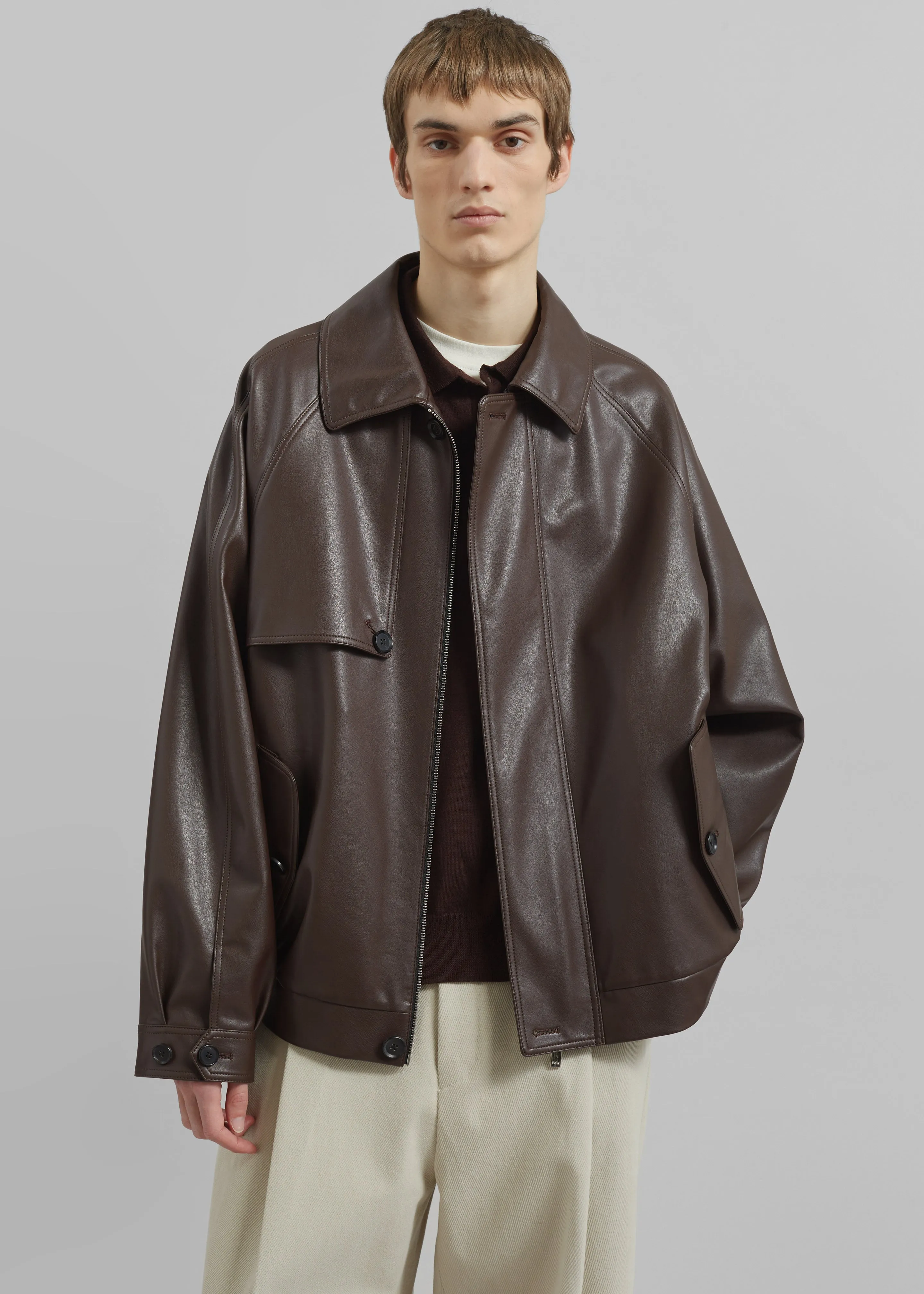 Roisin Faux Leather Jacket - Brown sold by Frankie Shop product image thumbnail 2