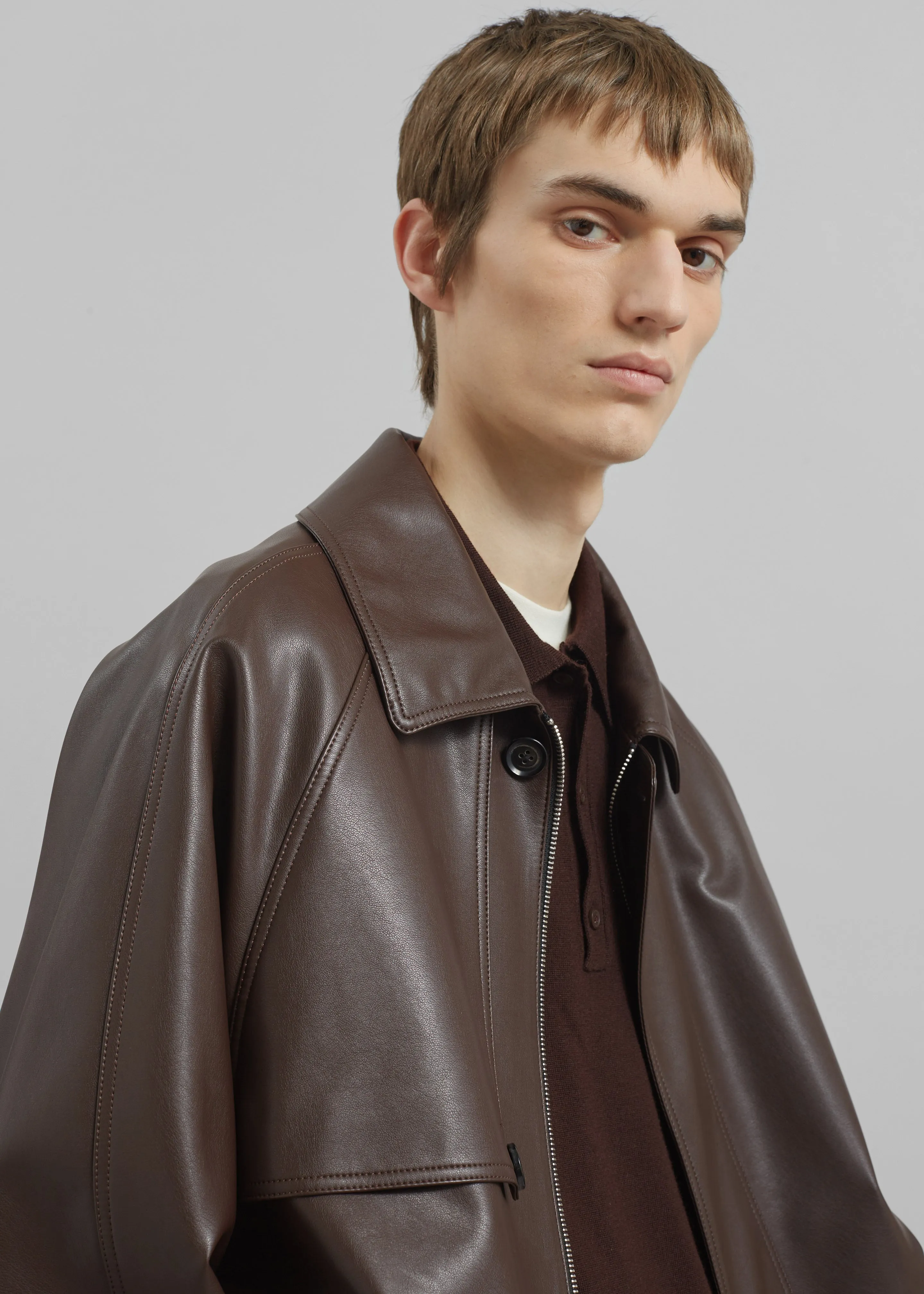 Roisin Faux Leather Jacket - Brown sold by Frankie Shop product image thumbnail 3