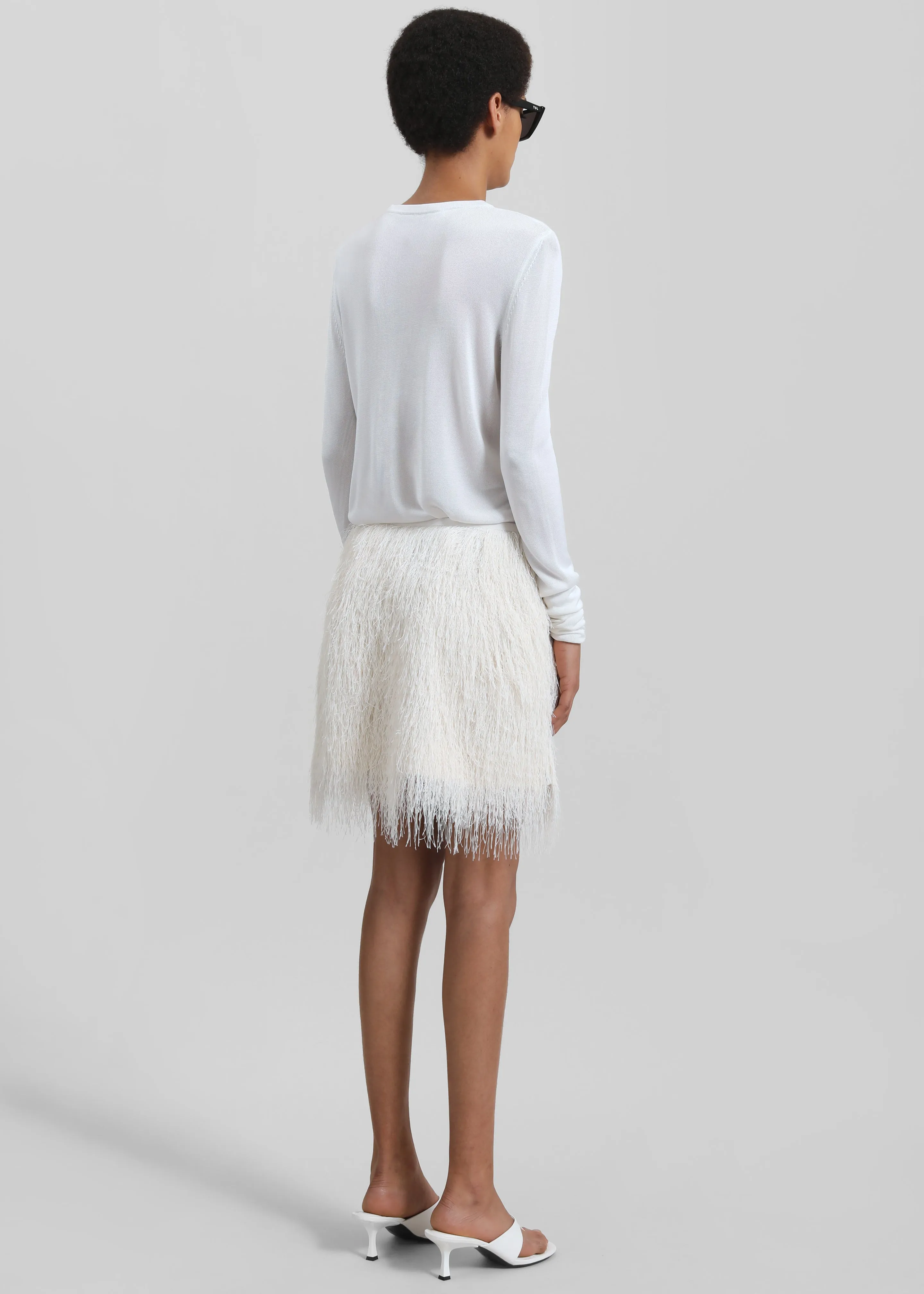 3.1 Phillip Lim Fringe Mini Slip Skirt - Ivory sold by Frankie Shop product image thumbnail 5