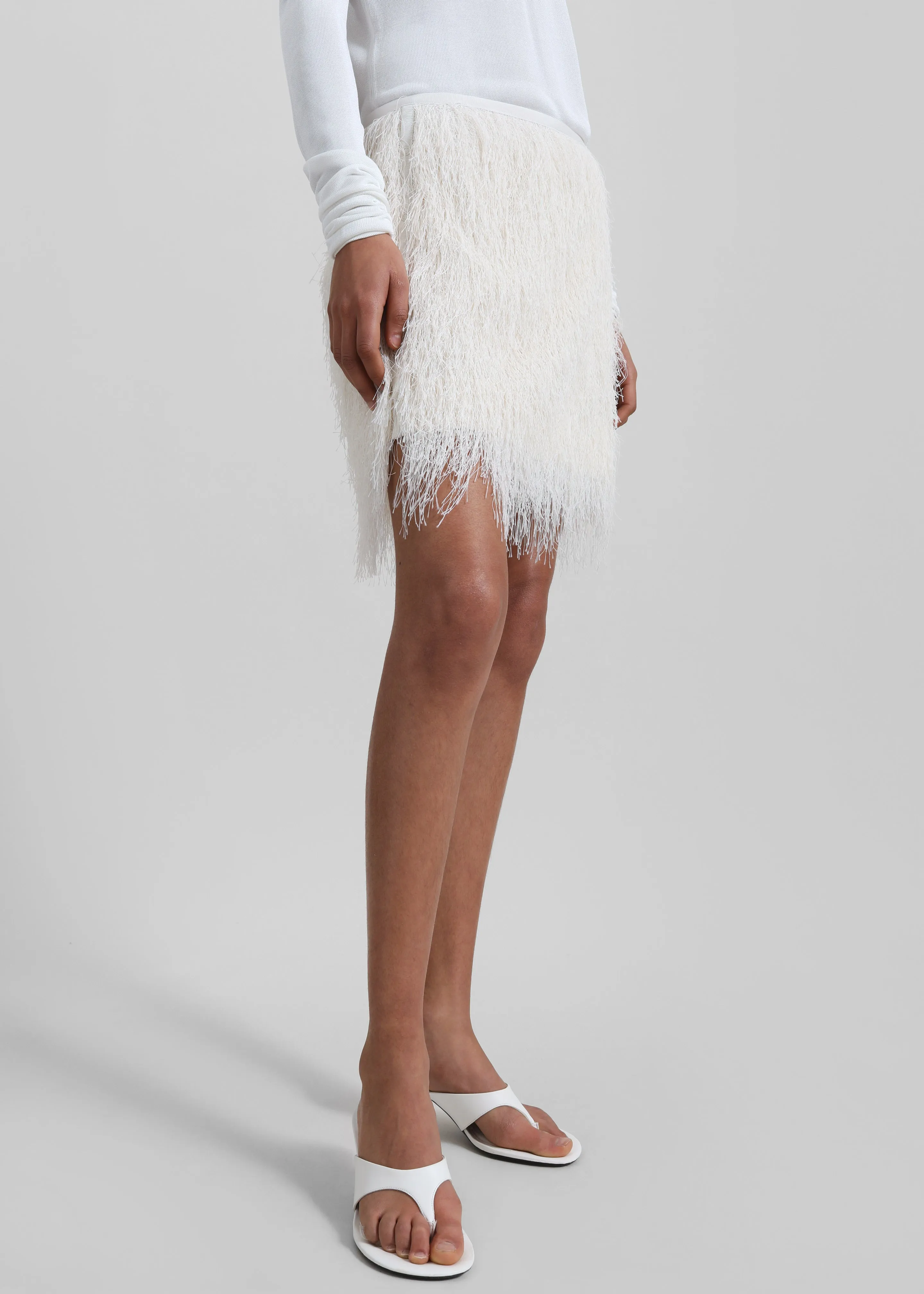 3.1 Phillip Lim Fringe Mini Slip Skirt - Ivory sold by Frankie Shop product image thumbnail 3