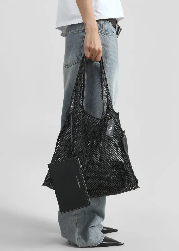 3.1 Phillip Lim Embellished Mesh Market Tote - Black sold by Frankie Shop