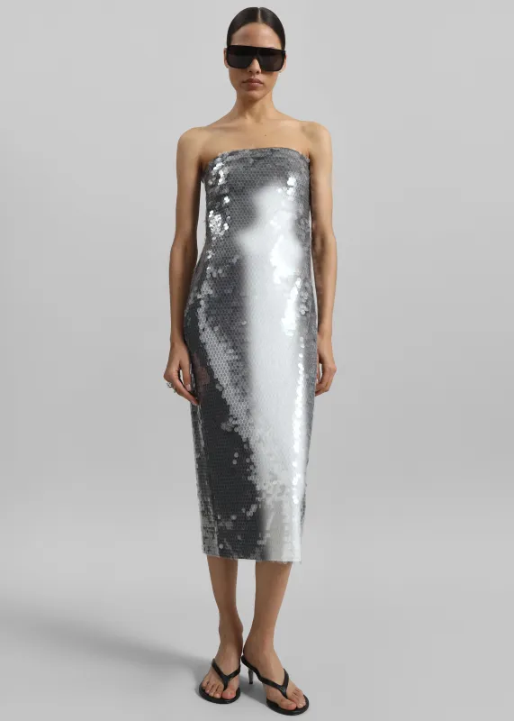 Sportmax Stemma Sequinned Jersey Dress - Shaded Black made by Sportmax