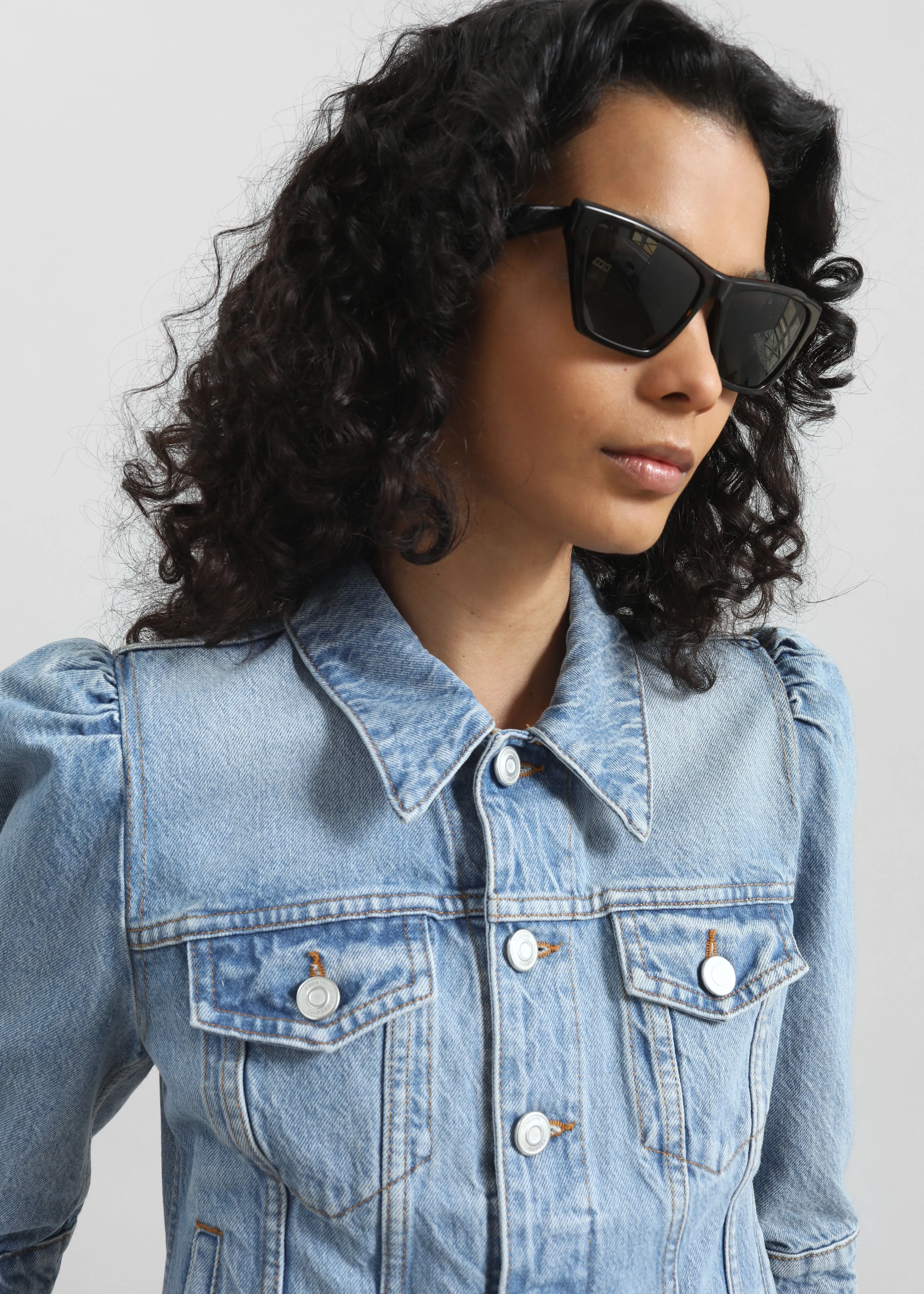 Coperni Slim-Fit Cropped Denim Jacket - Blue sold by Frankie Shop product image thumbnail 4