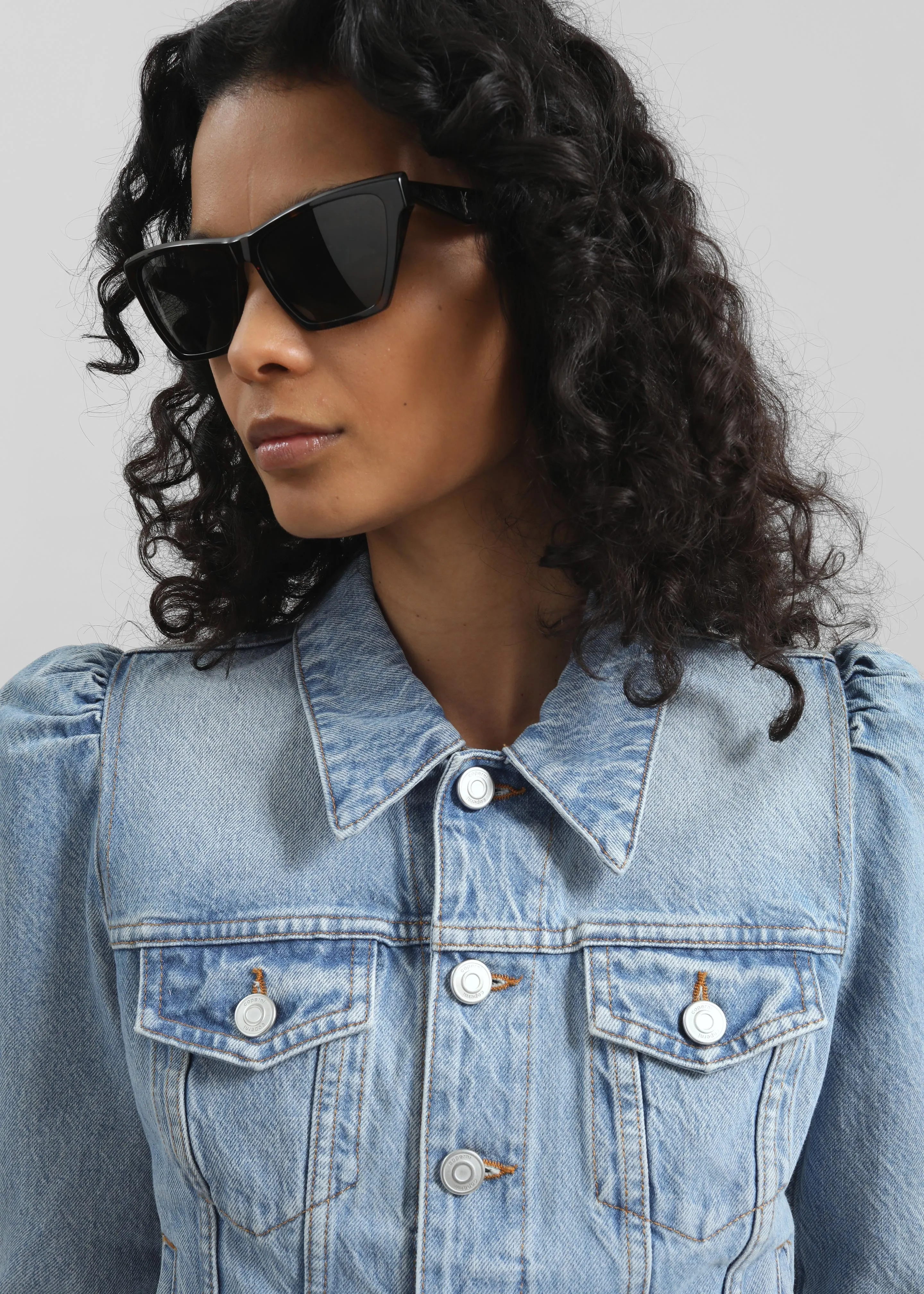 Coperni Slim-Fit Cropped Denim Jacket - Blue sold by Frankie Shop product image thumbnail 5