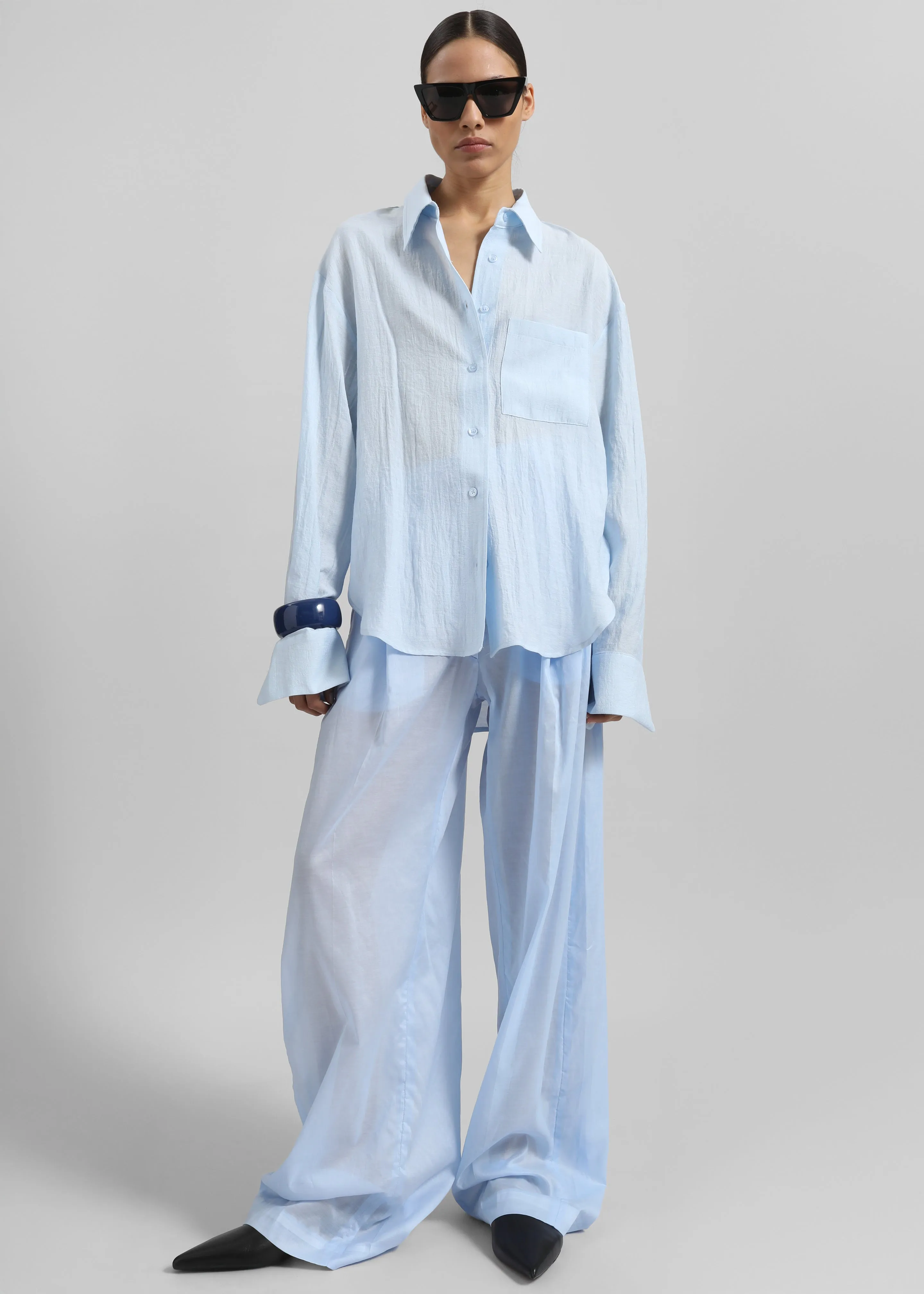 TheLatest Billie Trousers - Light Blue sold by Frankie Shop