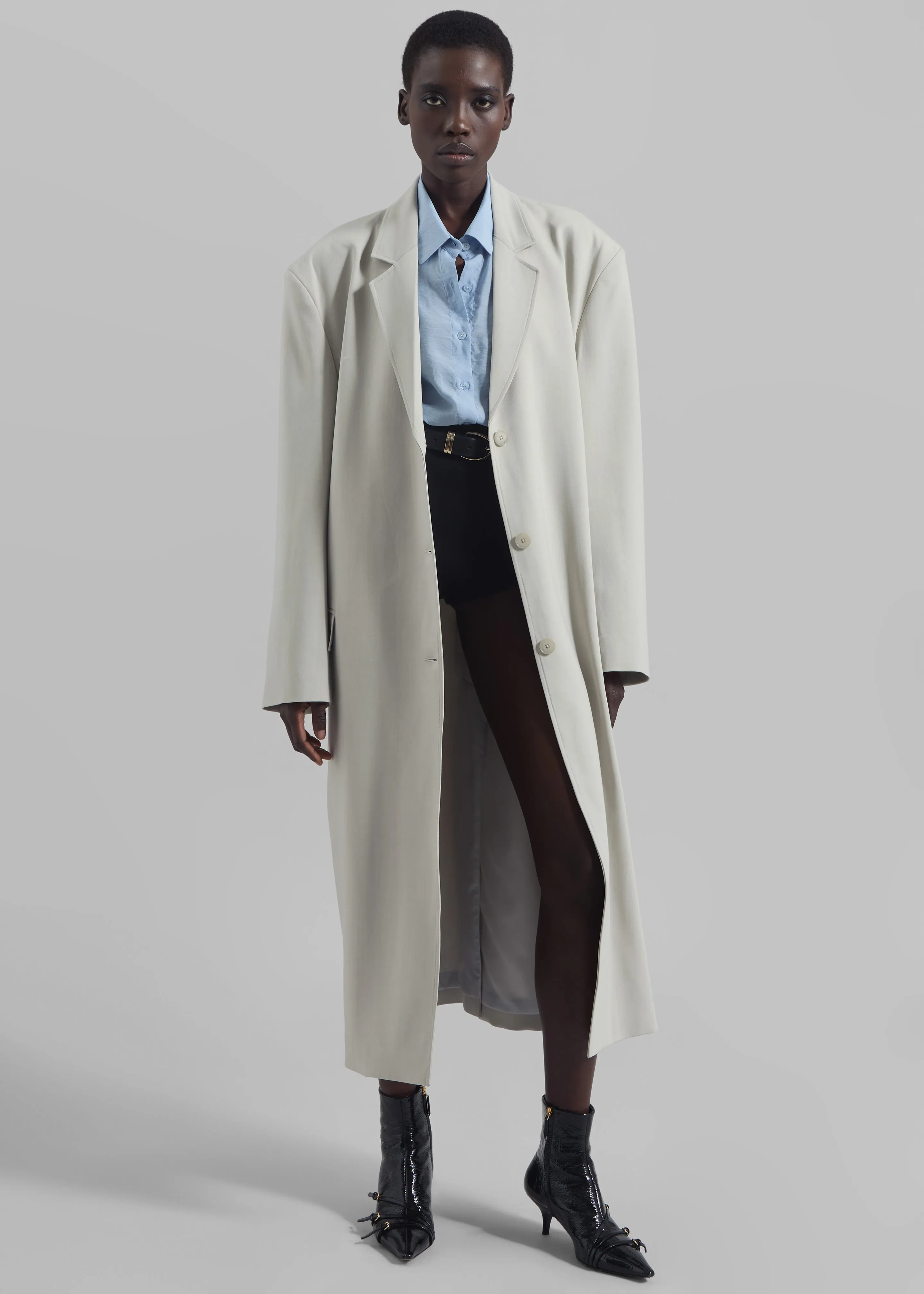 Tribeca Long Coat - Stone sold by Frankie Shop