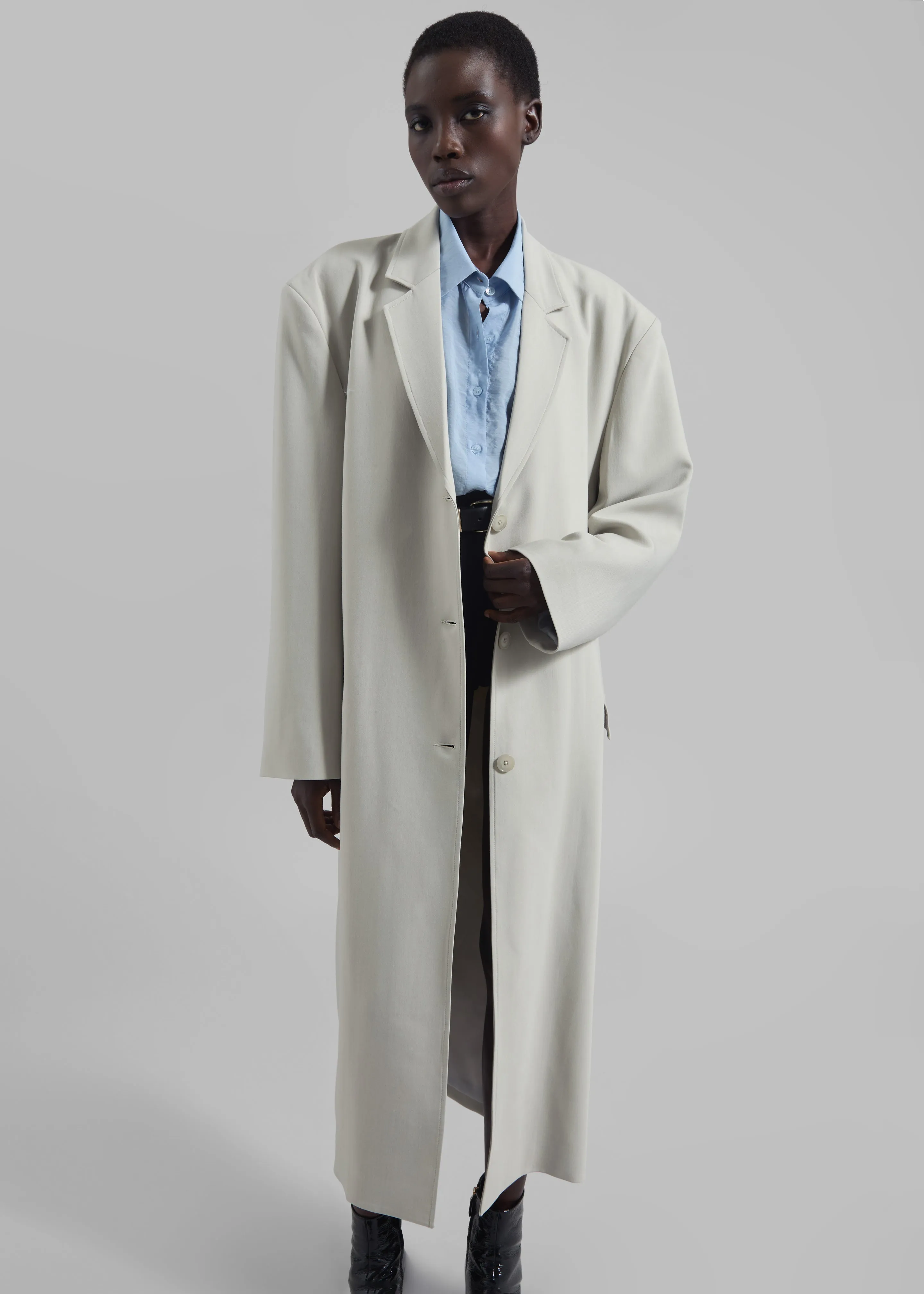 Tribeca Long Coat - Stone sold by Frankie Shop product image thumbnail 4