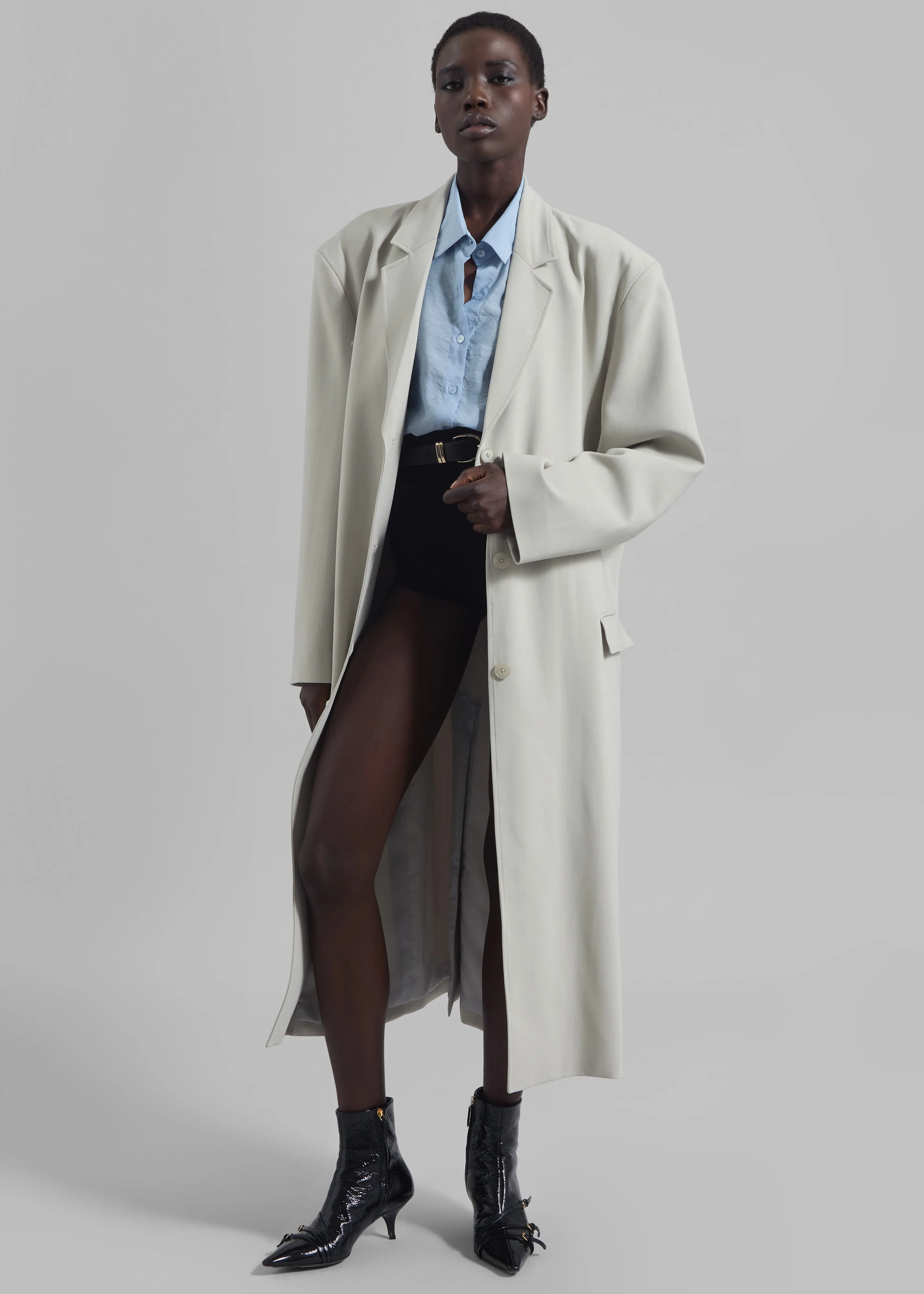 Tribeca Long Coat - Stone sold by Frankie Shop product image thumbnail 3