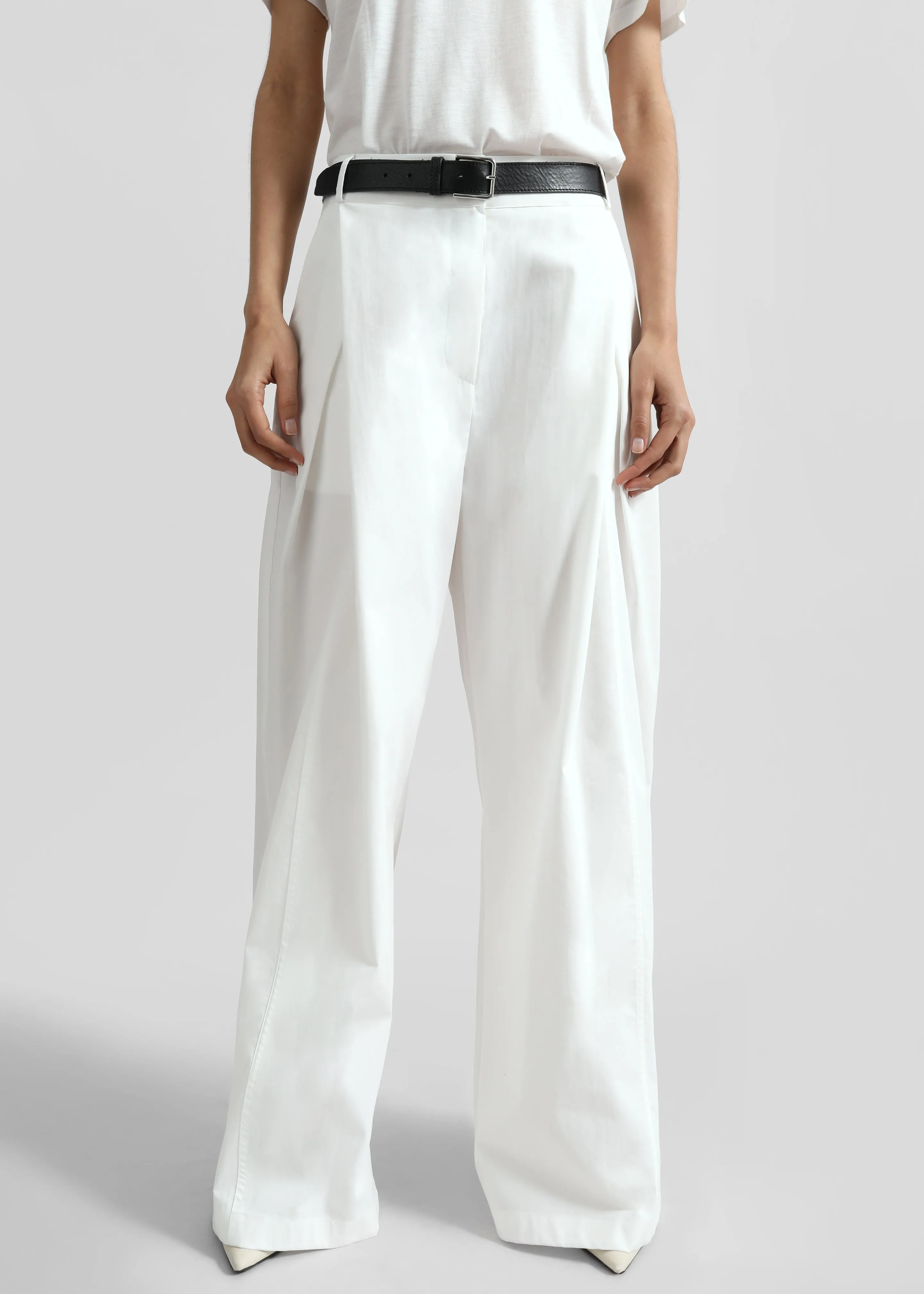 Ballia Pleated Pants - White sold by Frankie Shop product image thumbnail 4