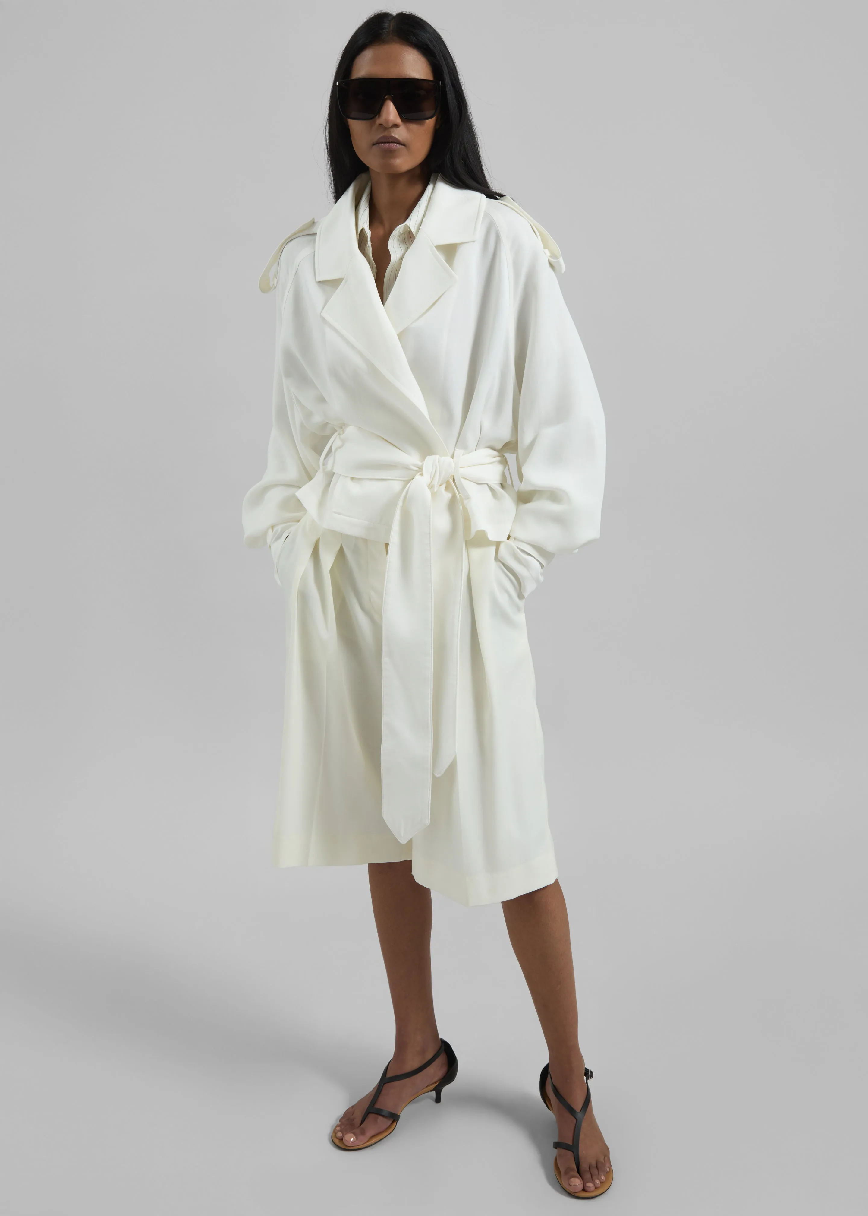 Simona Short Trench - Off White sold by Frankie Shop product image thumbnail 2