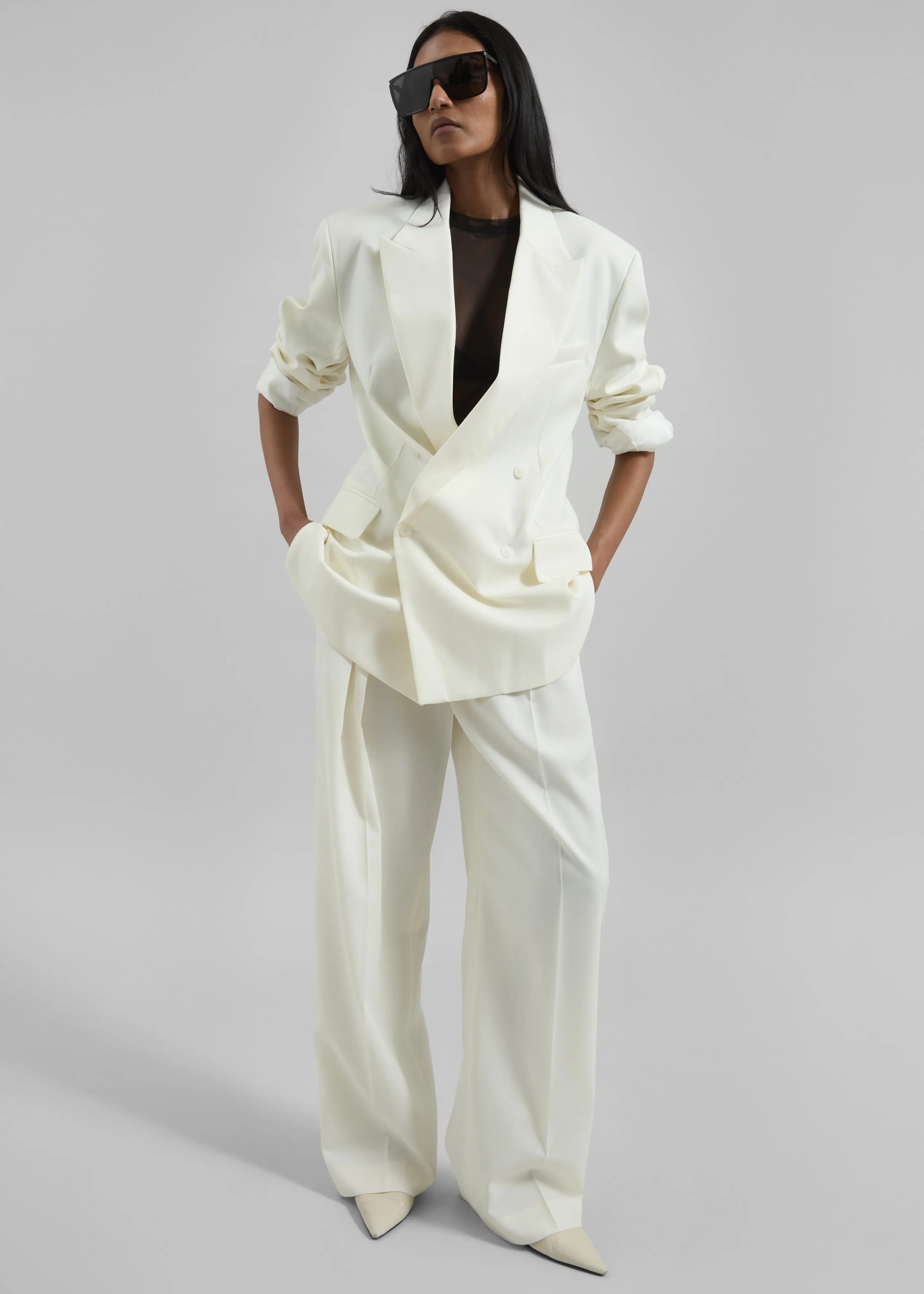 Newark Double Breasted Blazer - Off White sold by Frankie Shop