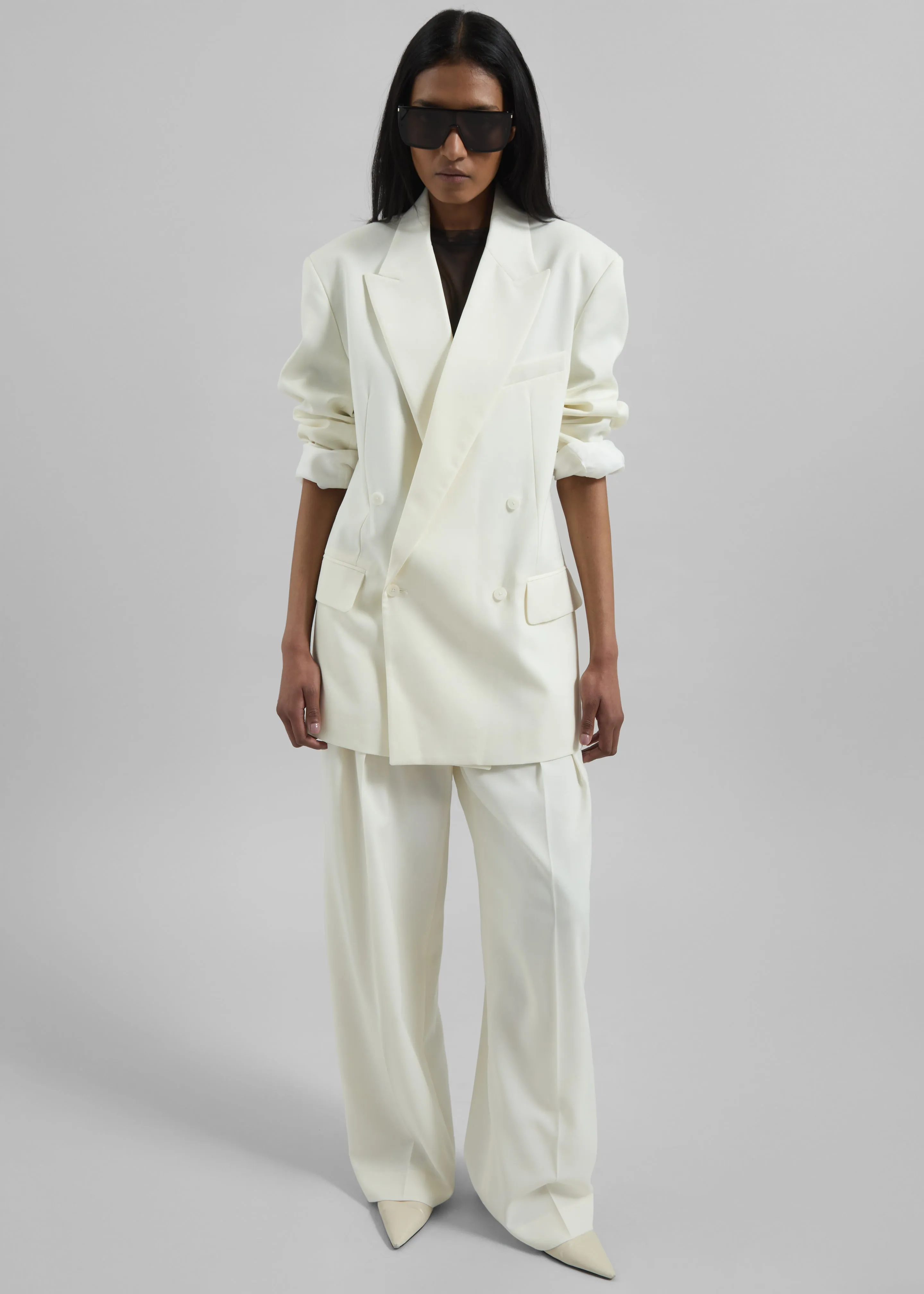 Newark Double Breasted Blazer - Off White sold by Frankie Shop product image thumbnail 5