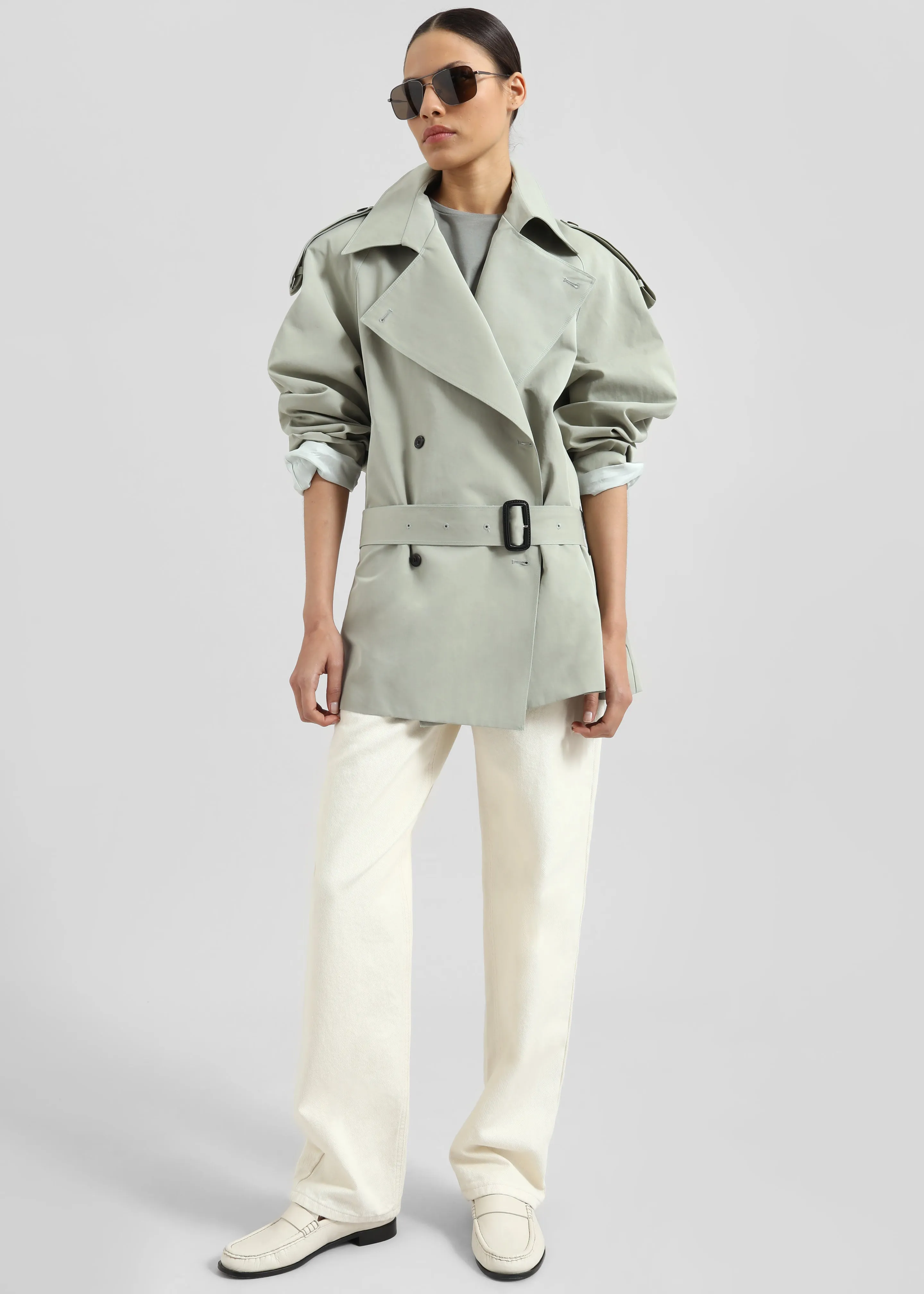 Telford Short Trench - Sage sold by Frankie Shop product image thumbnail 3