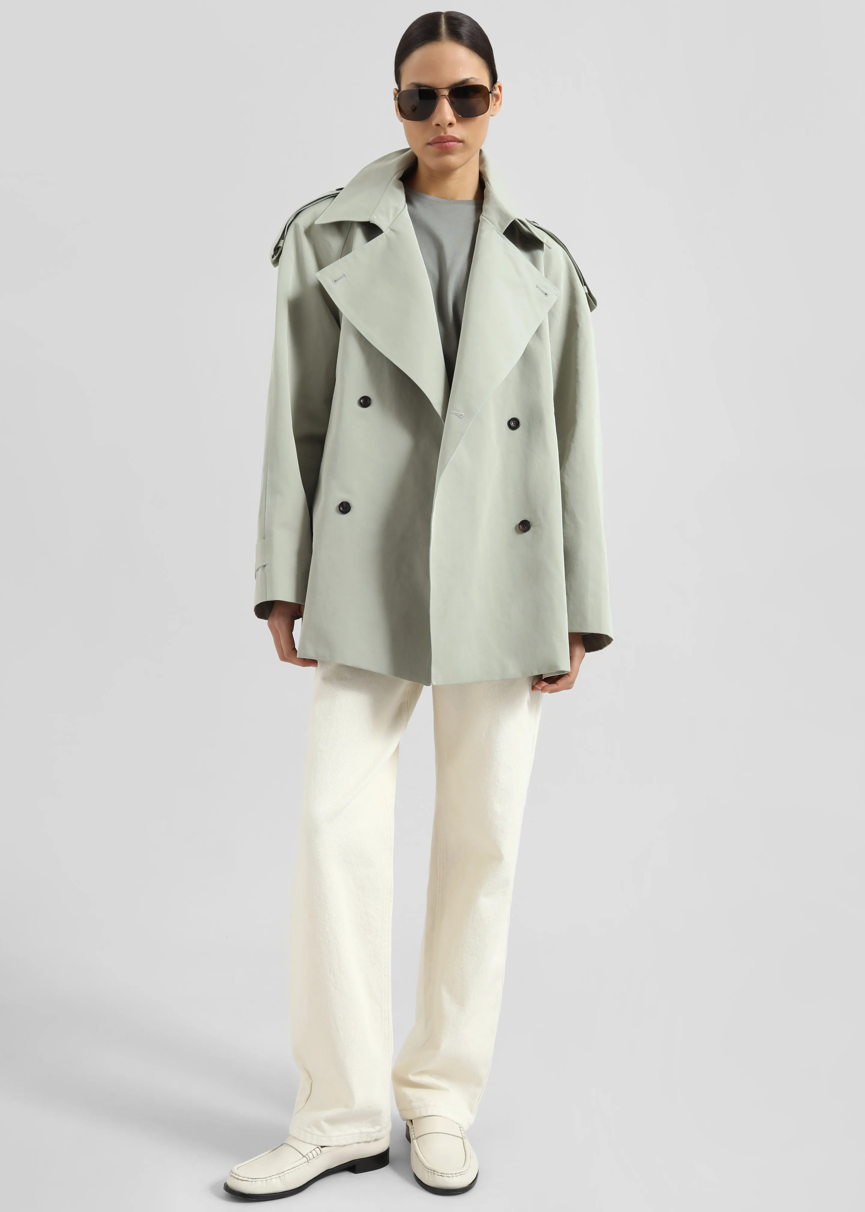 Telford Short Trench - Sage sold by Frankie Shop product image thumbnail 5