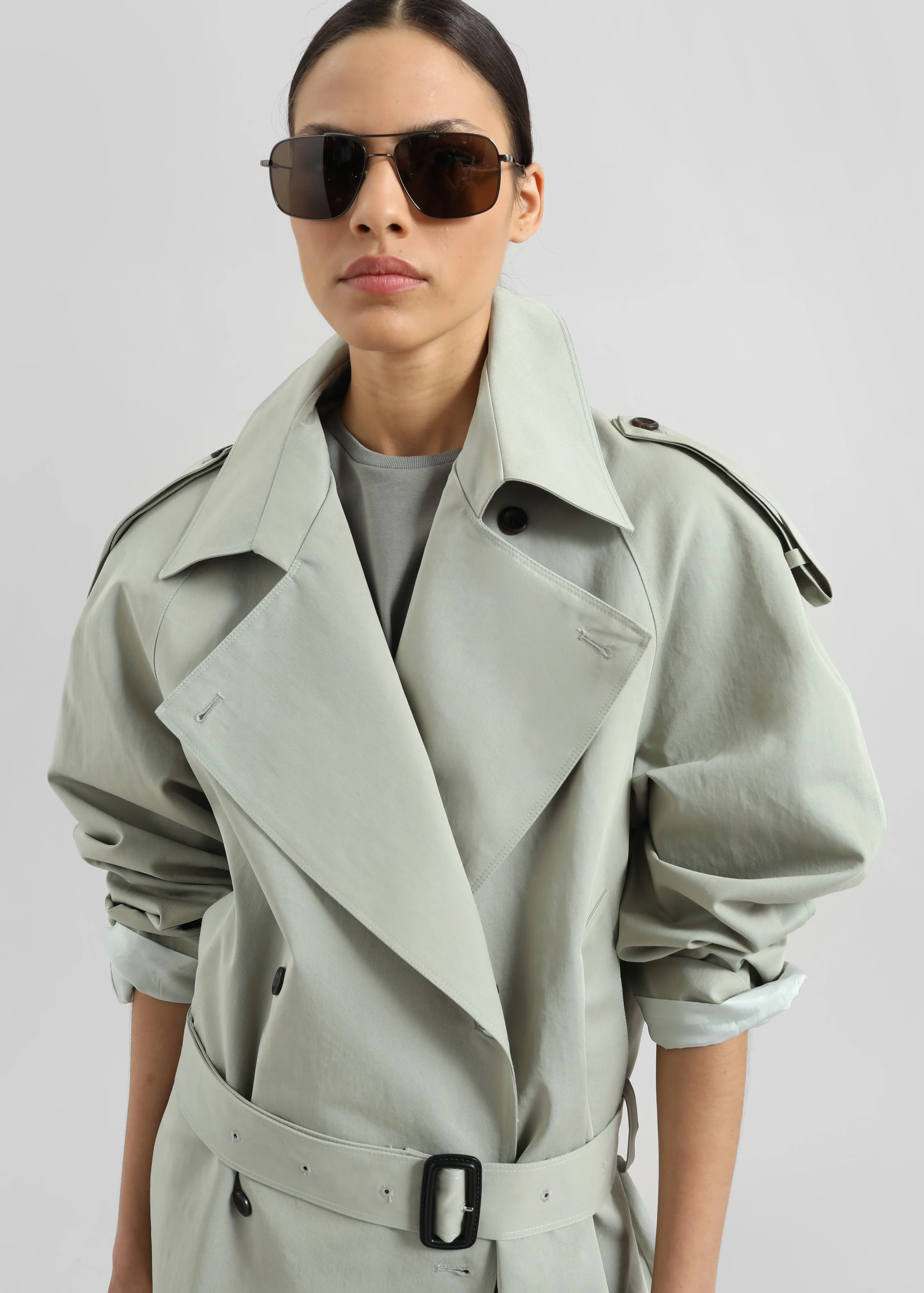 Telford Short Trench - Sage sold by Frankie Shop product image thumbnail 4