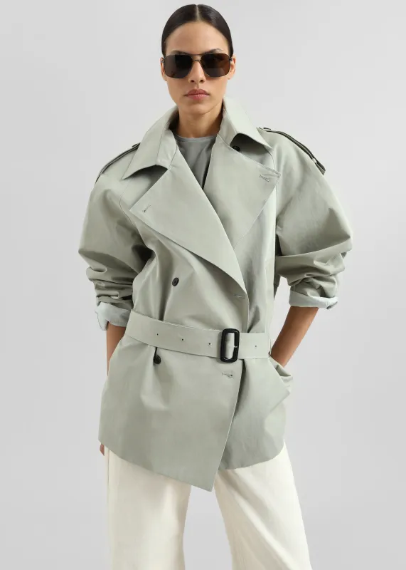 Telford Short Trench - Sage sold by Frankie Shop