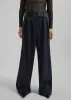 Daytona Pleated Trousers - Navy sold by Frankie Shop