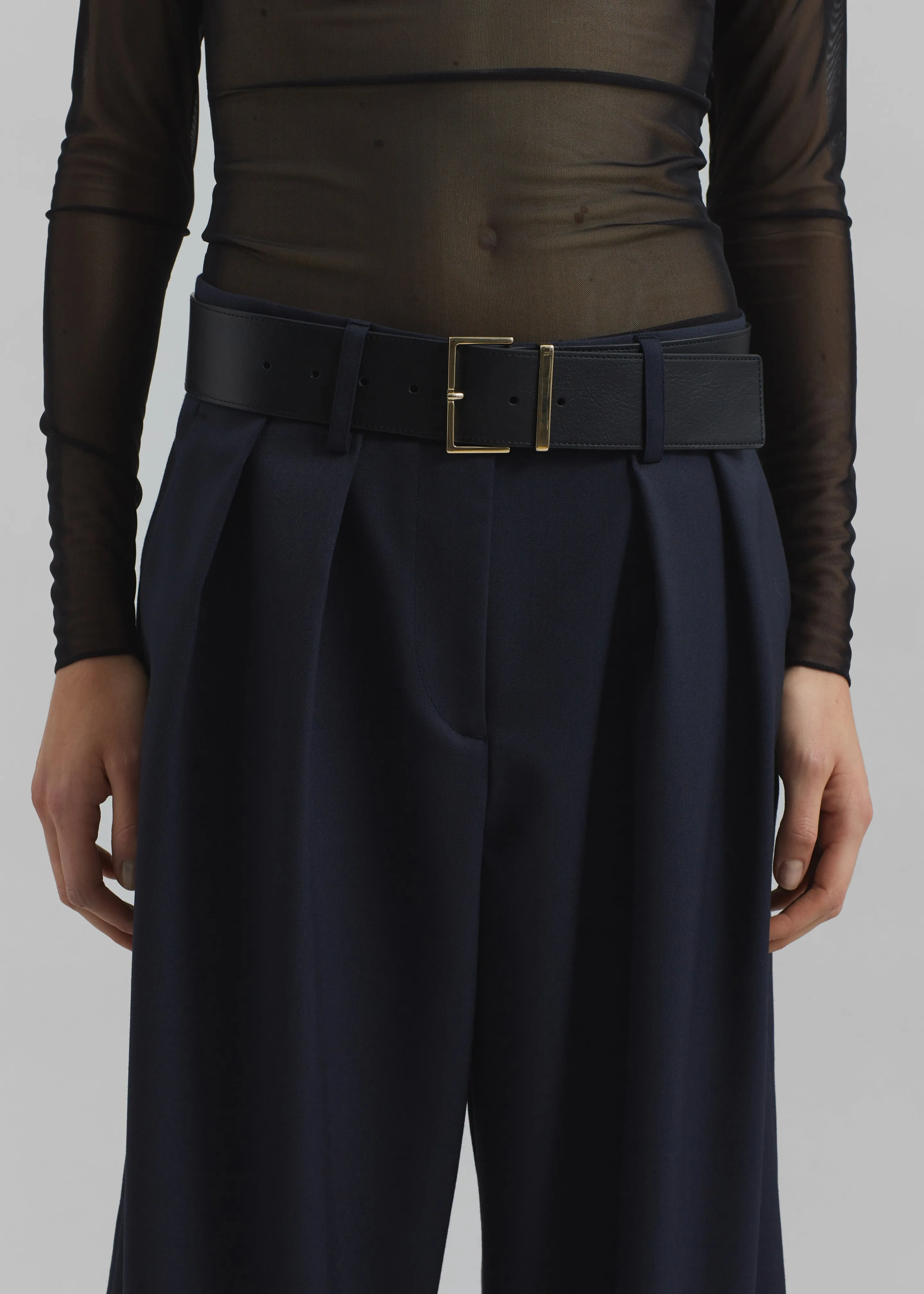 Daytona Pleated Trousers - Navy sold by Frankie Shop product image thumbnail 4