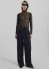 Daytona Pleated Trousers - Navy sold by Frankie Shop