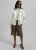 Bilbao Pleated Bermuda Shorts - Khaki sold by Frankie Shop