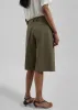 Bilbao Pleated Bermuda Shorts - Khaki sold by Frankie Shop