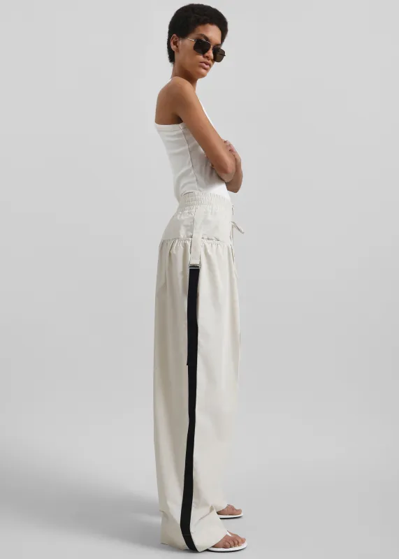3.1 Phillip Lim Wide Leg Pleated Pocket Pants - Stone sold by Frankie Shop