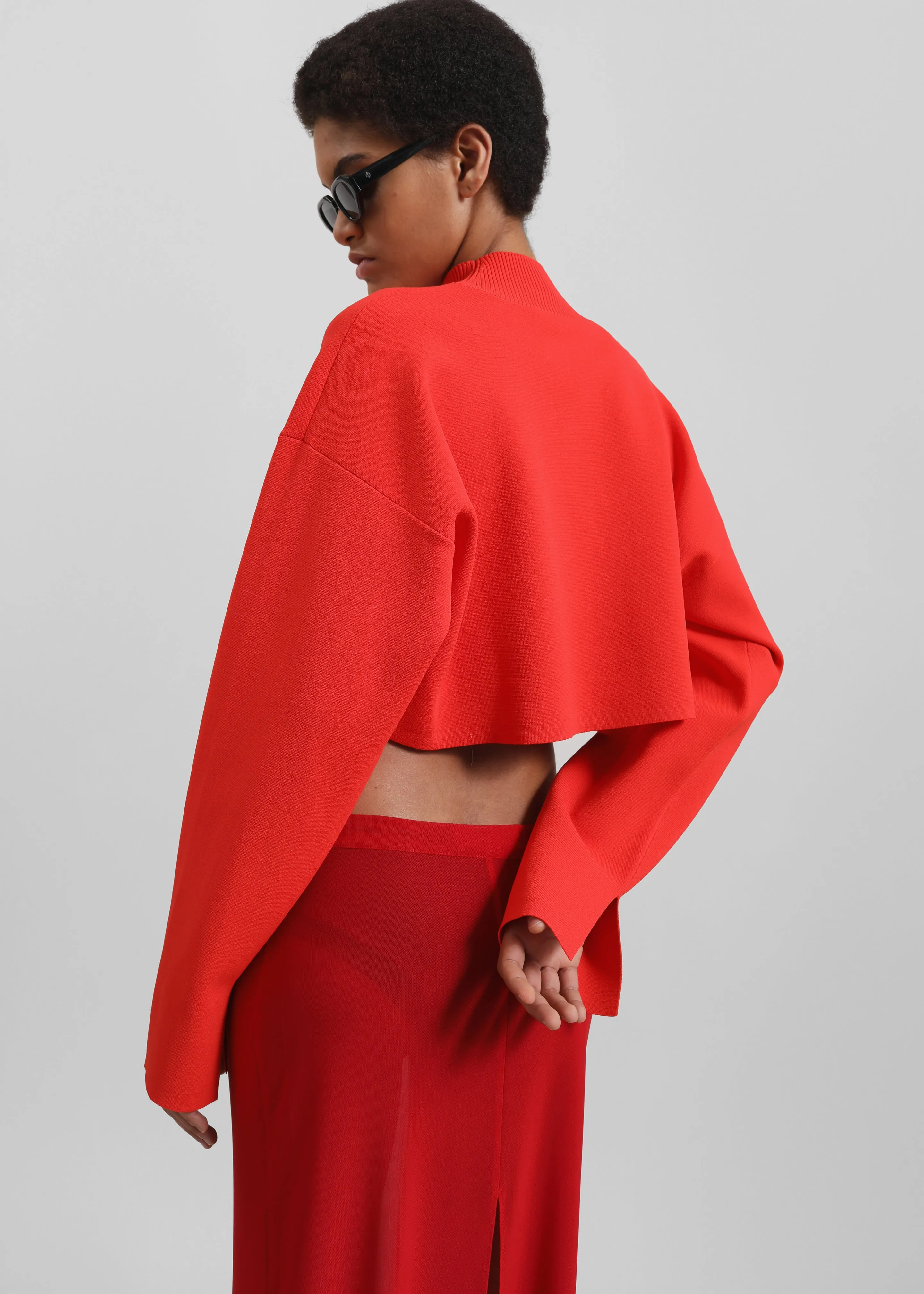 3.1 Phillip Lim Compact Rib Cropped Turtleneck - Poppy sold by Frankie Shop product image thumbnail 2