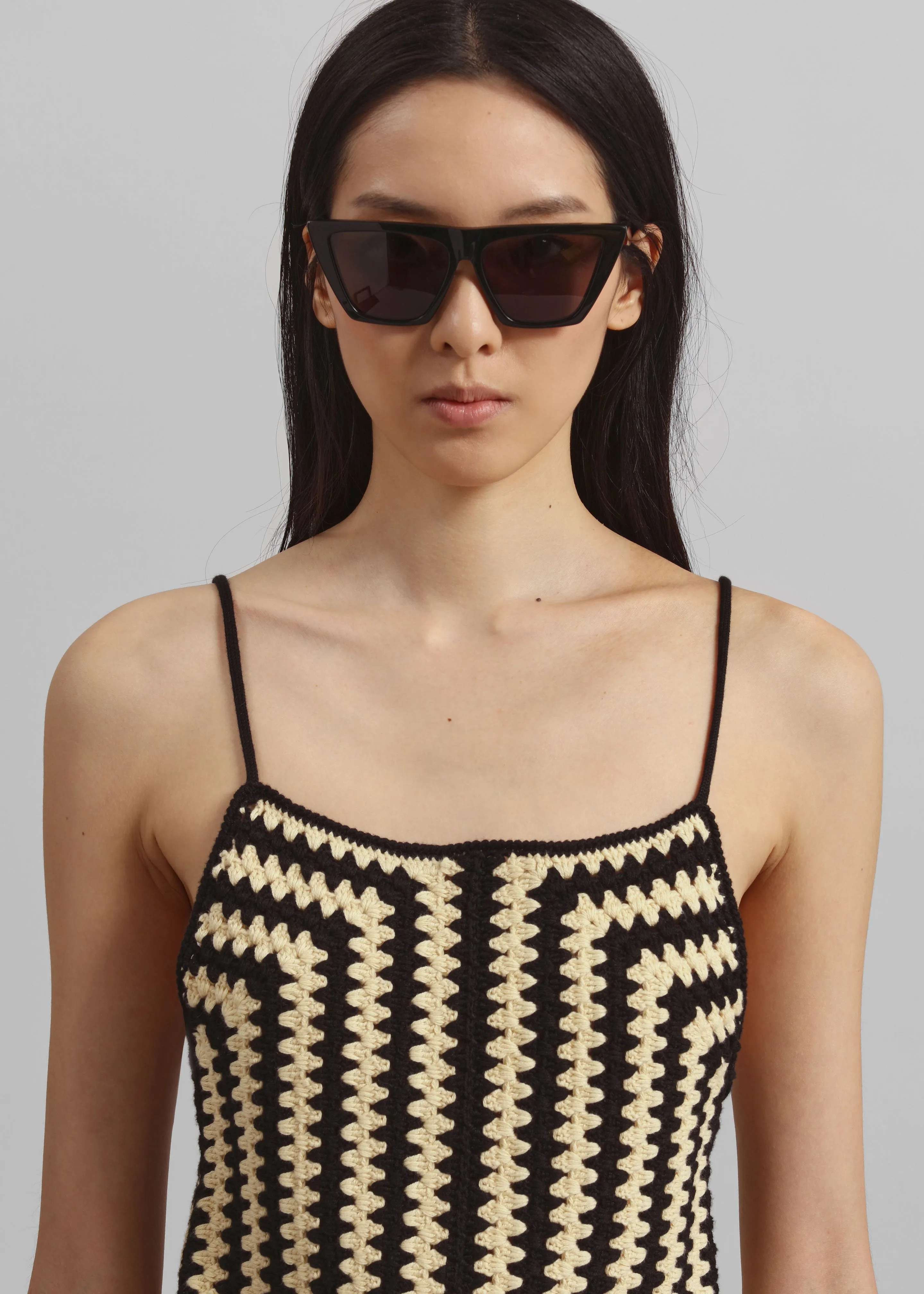 By Malene Birger Doria Crochet Top - Black/White sold by Frankie Shop product image thumbnail 4
