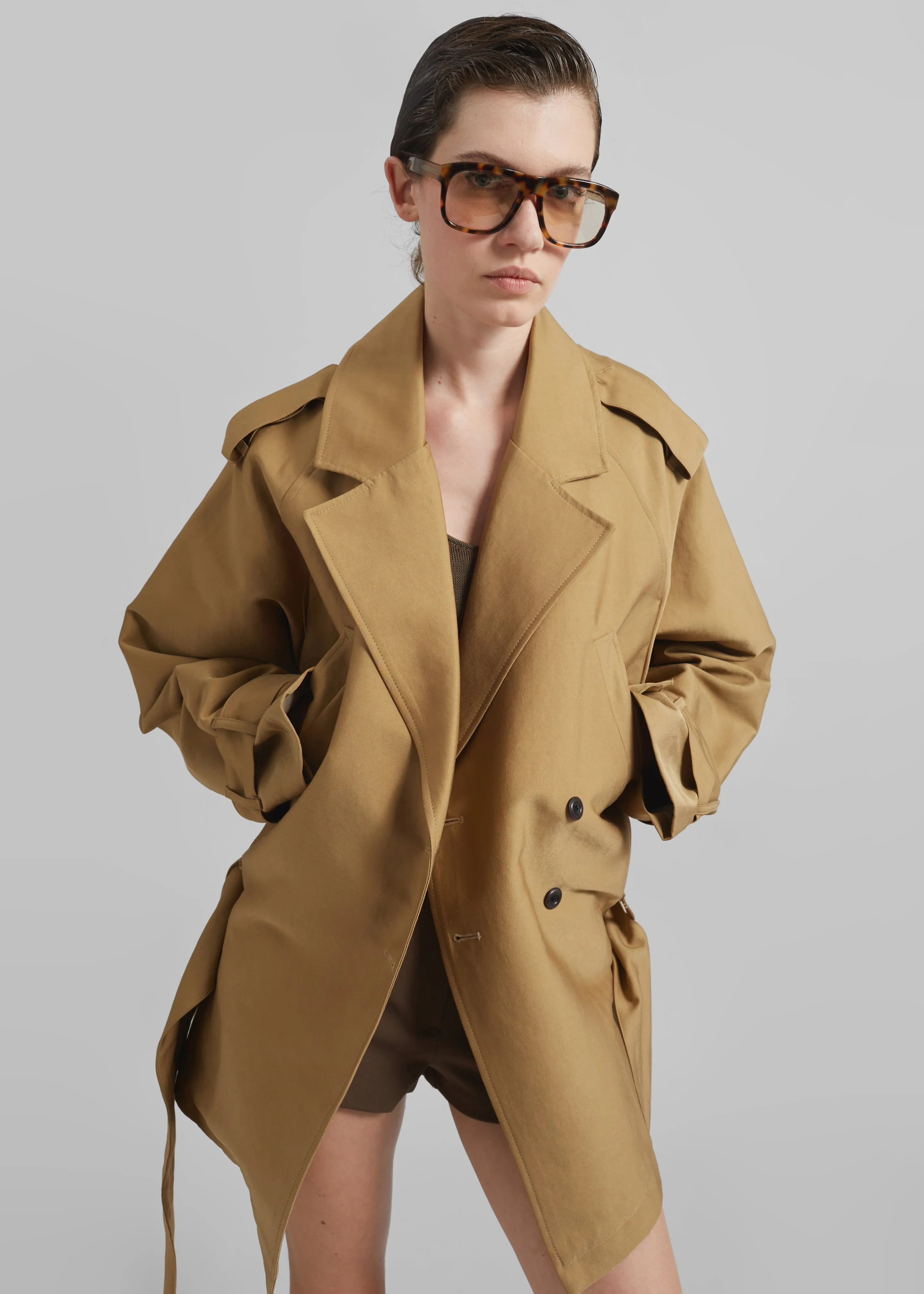 Emsbury Short Trench - Beige sold by Frankie Shop product image thumbnail 4