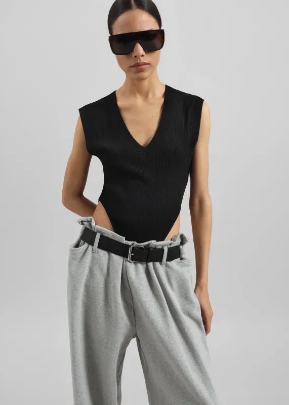 Bevza Vest Bodysuit - Black sold by Frankie Shop