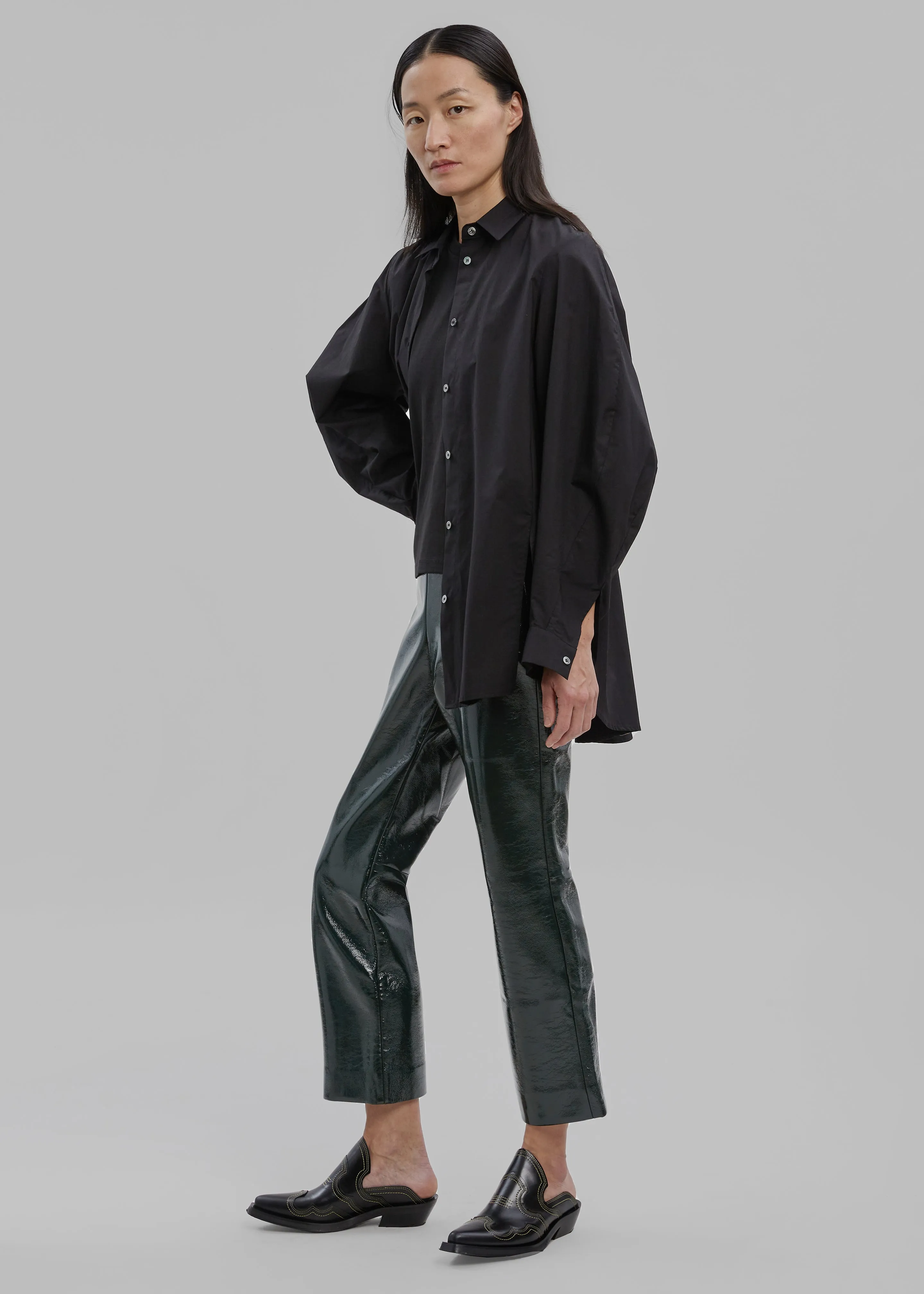 Proenza Schouler White Label Vinyl Pants - Pine sold by Frankie Shop