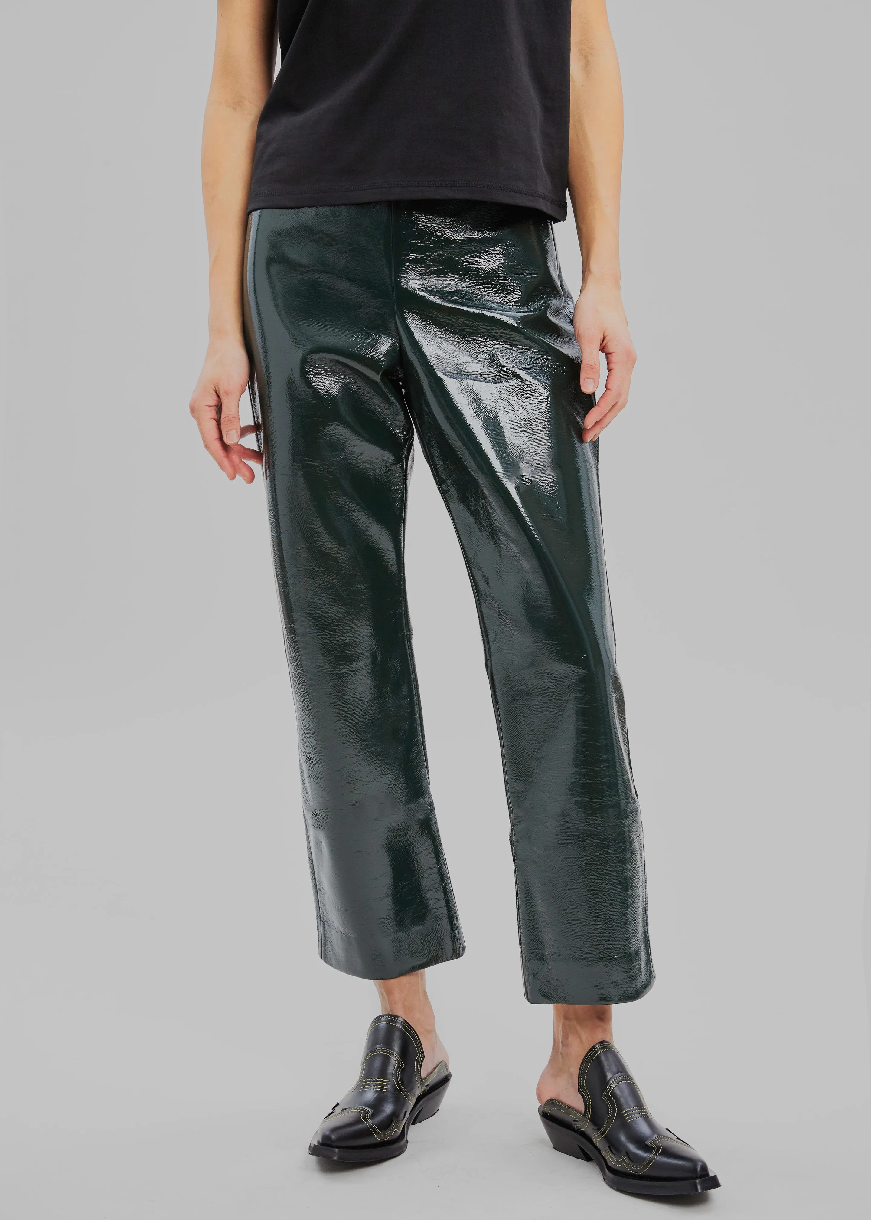 Proenza Schouler White Label Vinyl Pants - Pine sold by Frankie Shop product image thumbnail 2