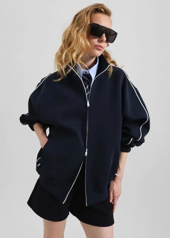 Nayen Zip-Up Jacket - Navy sold by Frankie Shop