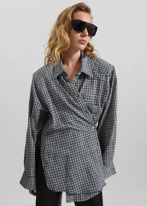 Varberg Padded Shirt - Black Plaid made by Frankie Shop