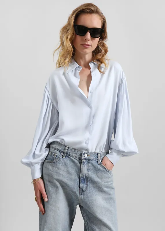 Azura Fluid Shirt - Sky Blue sold by Frankie Shop